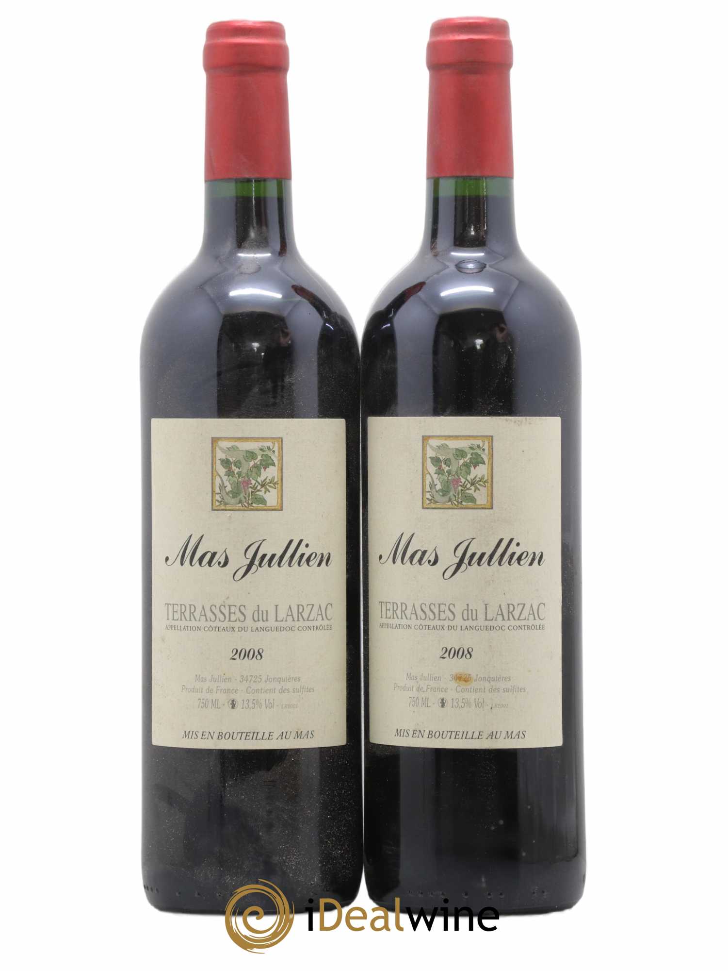 Terrasses du Larzac Mas Jullien Olivier Jullien 2008 - Lot de 2 bouteilles - 0