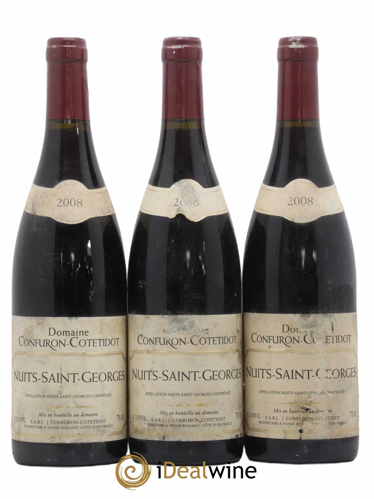 Nuits-Saint-Georges Confuron Cotetidot 2008 - Lot de 3 bouteilles - 0