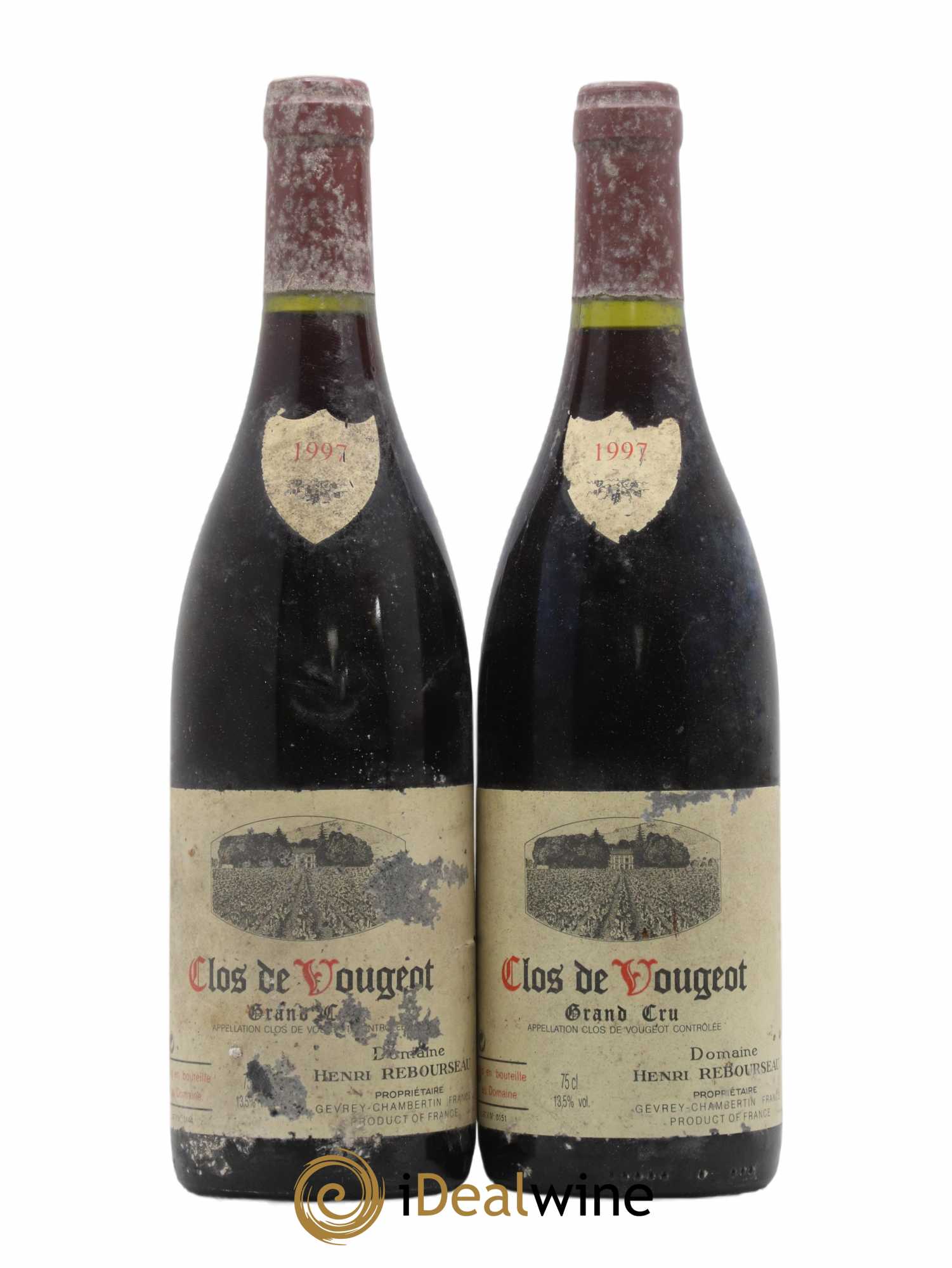 Clos de Vougeot Grand Cru Henri Rebourseau (Domaine) 1997 - Lot de 2 bouteilles - 0