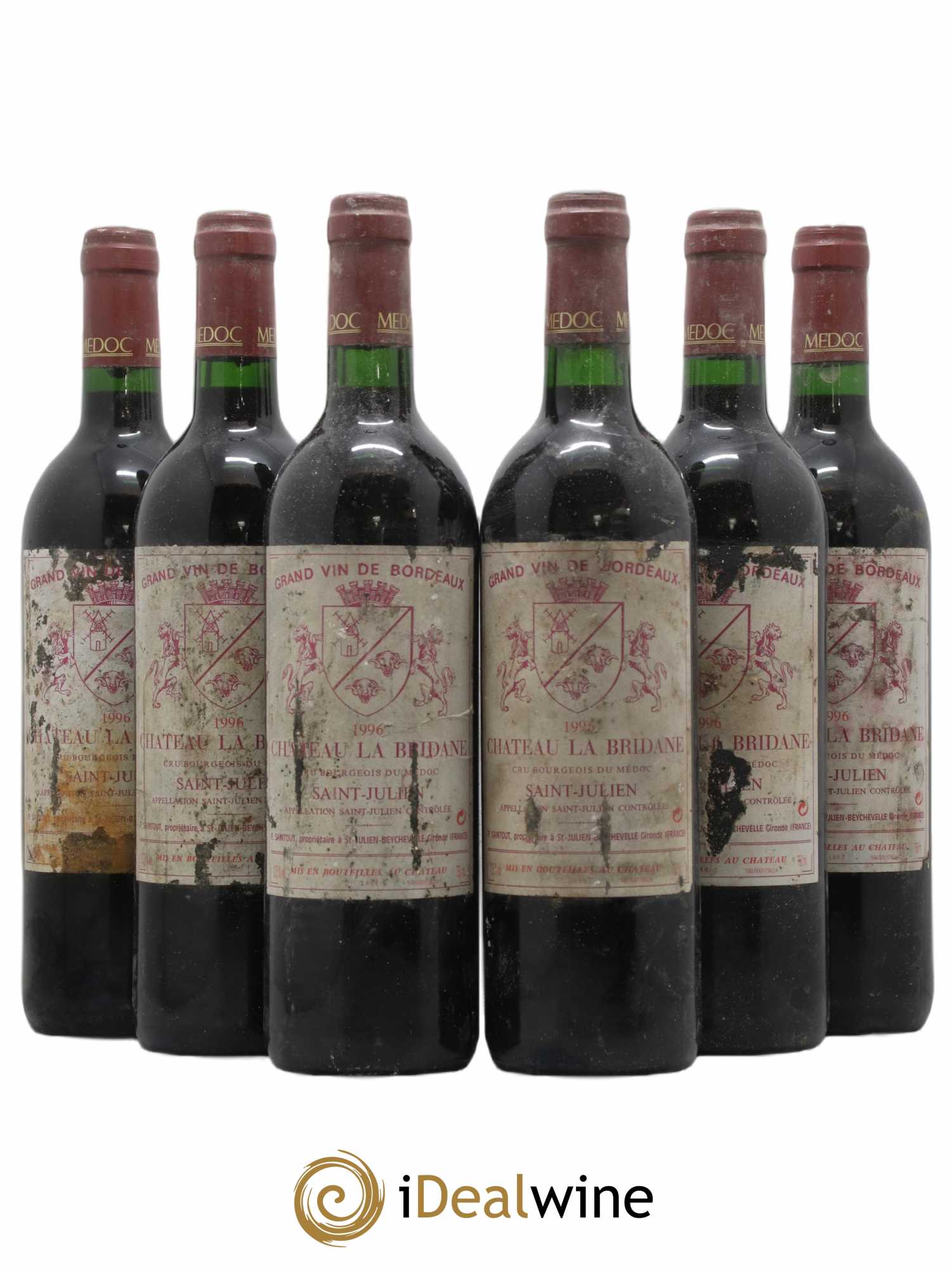 Château la Bridane Cru Bourgeois 1996 - Lot de 6 bouteilles - 0