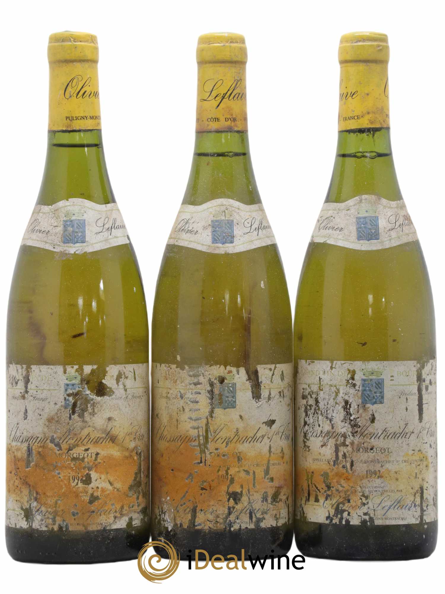 Chassagne-Montrachet 1er Cru Morgeot Olivier Leflaive 1992 - Lot de 3 bouteilles - 0