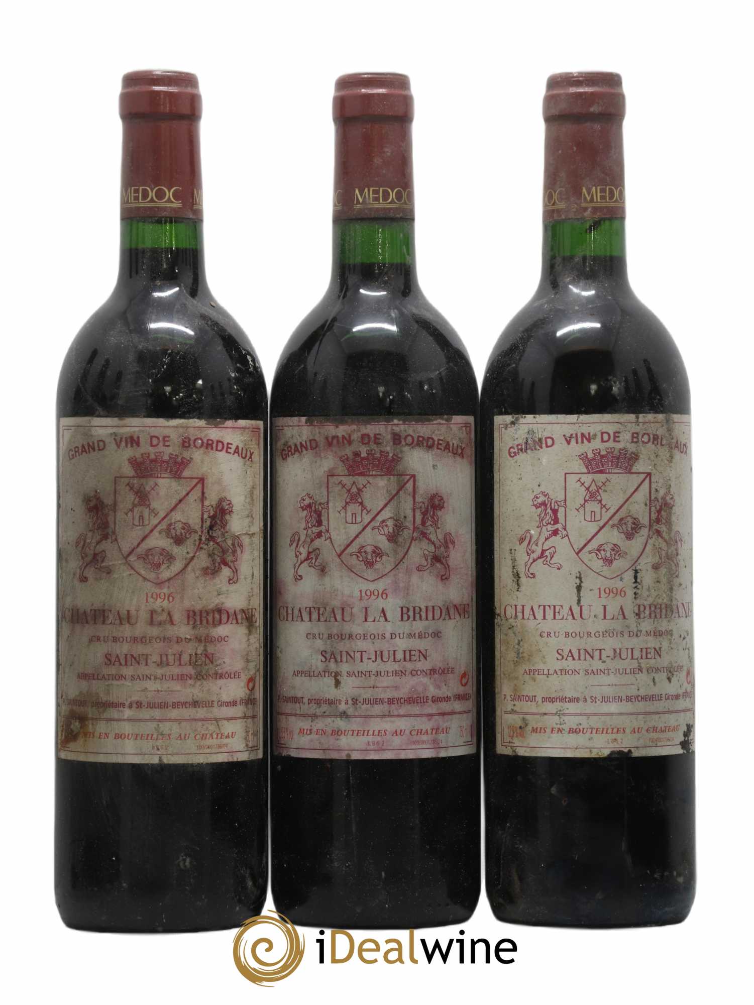 Château la Bridane Cru Bourgeois 1996 - Lot de 12 bouteilles - 2