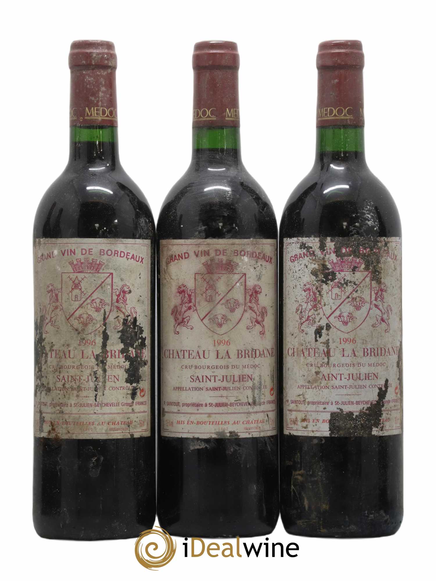 Château la Bridane Cru Bourgeois 1996 - Lot de 12 bouteilles - 3
