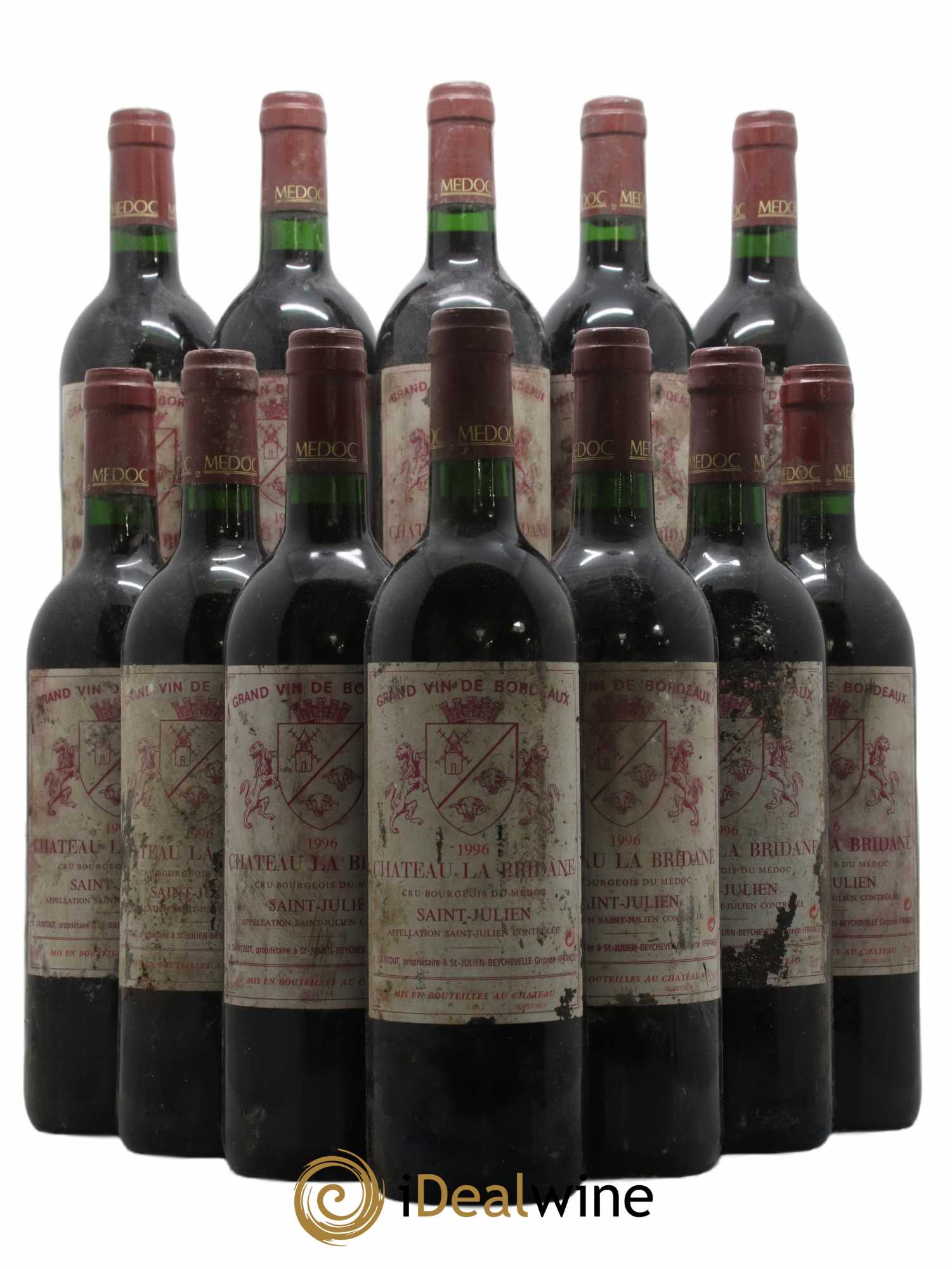 Château la Bridane Cru Bourgeois 1996 - Lot de 12 bouteilles - 0