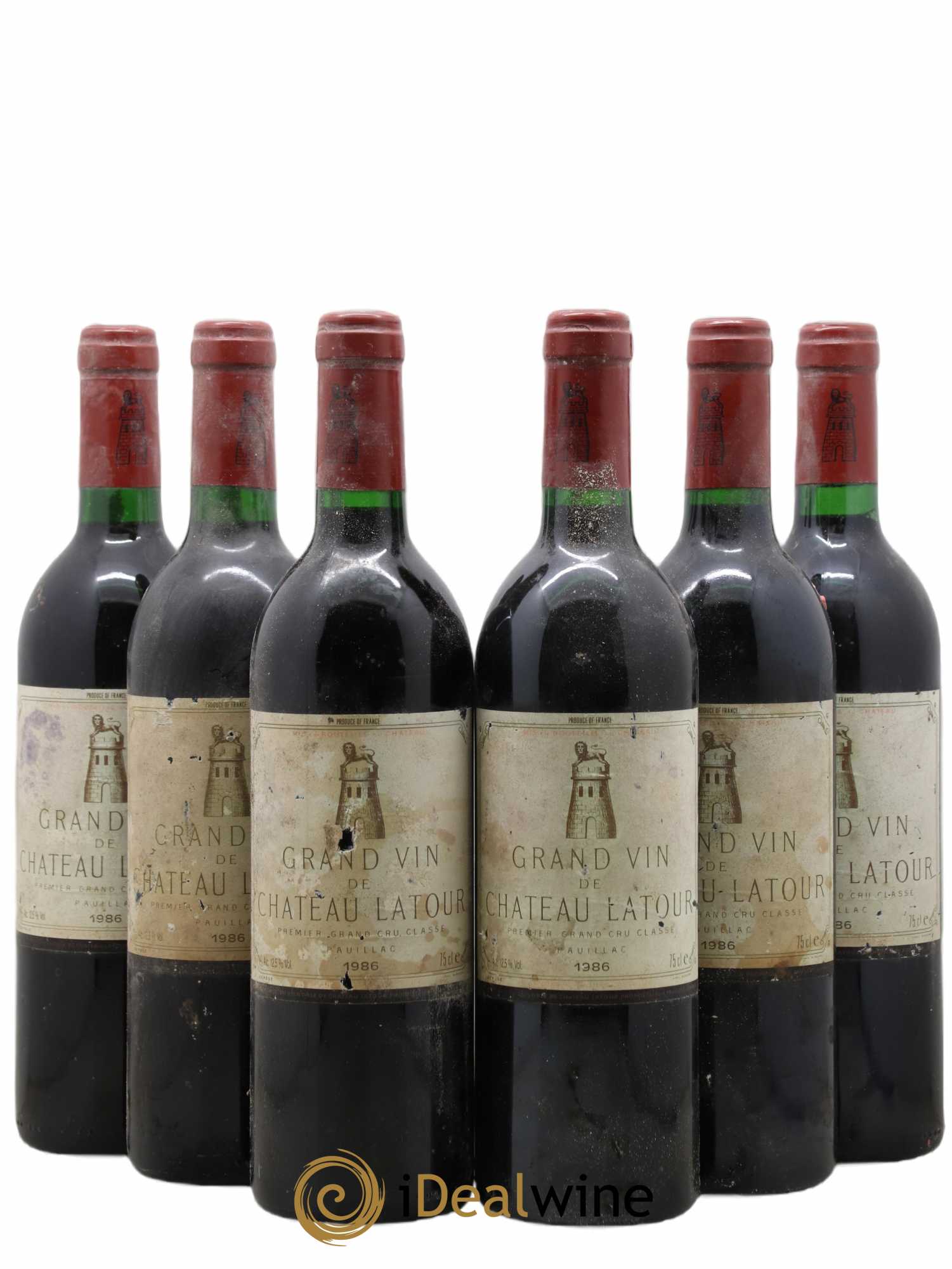 Château Latour 1er Grand Cru Classé 1986 - Lot de 6 bouteilles - 0