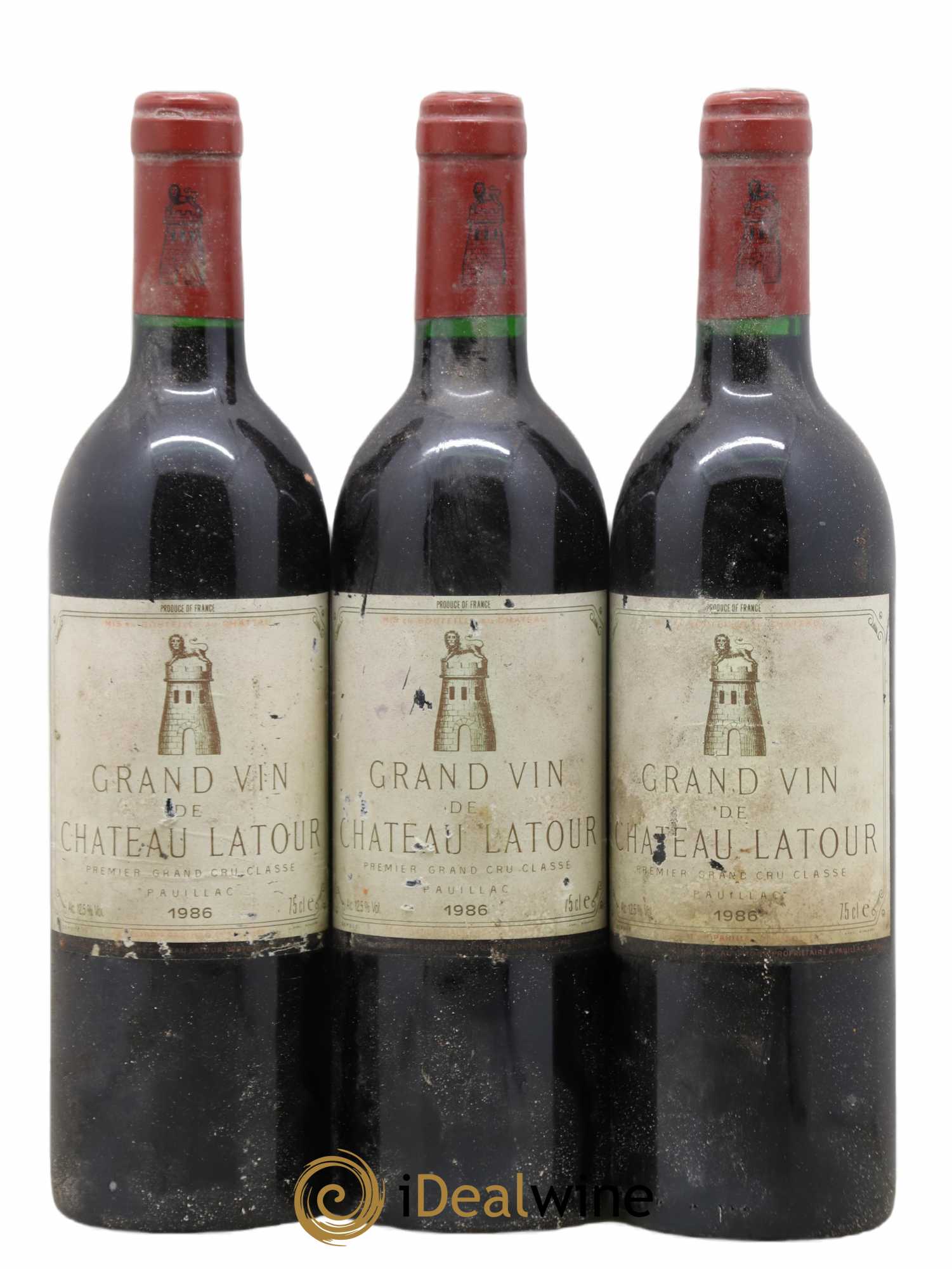 Château Latour 1er Grand Cru Classé 1986 - Lot de 3 bouteilles - 0