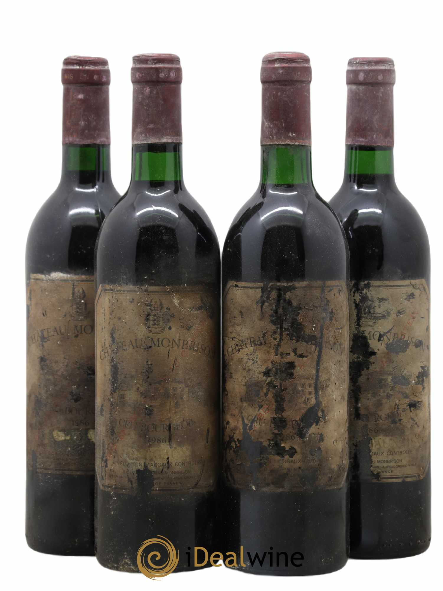 Château Monbrison 1986 - Lot de 4 bouteilles - 0