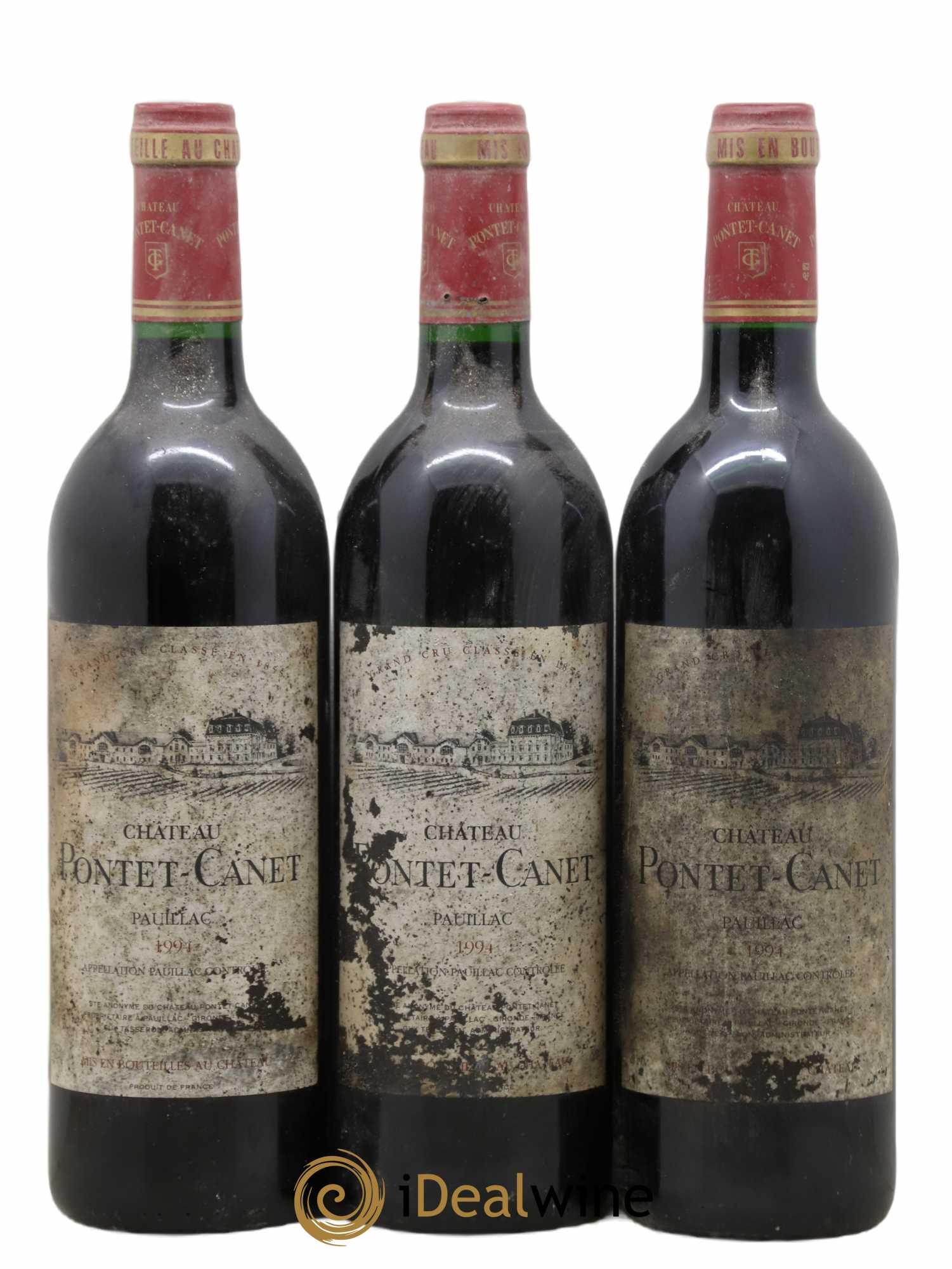 Château Pontet Canet 5ème Grand Cru Classé 1994 - Lot de 3 bouteilles - 0