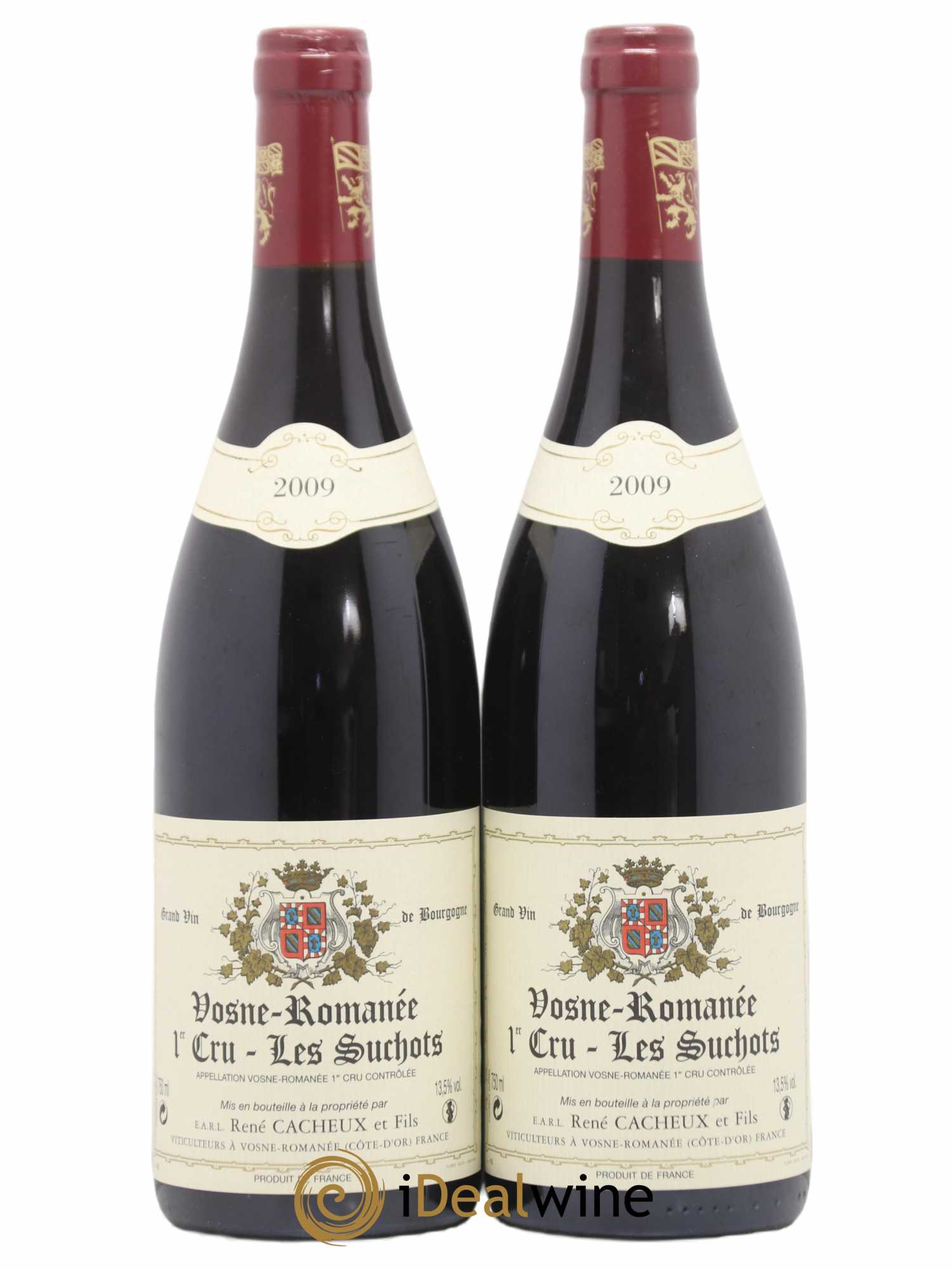 Vosne-Romanée 1er Cru Les Suchots Rene Cacheux Et Fils 2009 - Lot de 2 bouteilles - 0