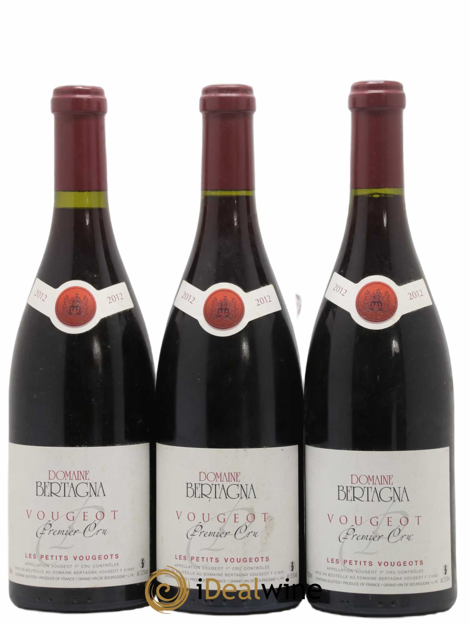 Vougeot 1er Cru Les Petits Vougeot Bertagna 2012 - Lot de 3 bouteilles - 0
