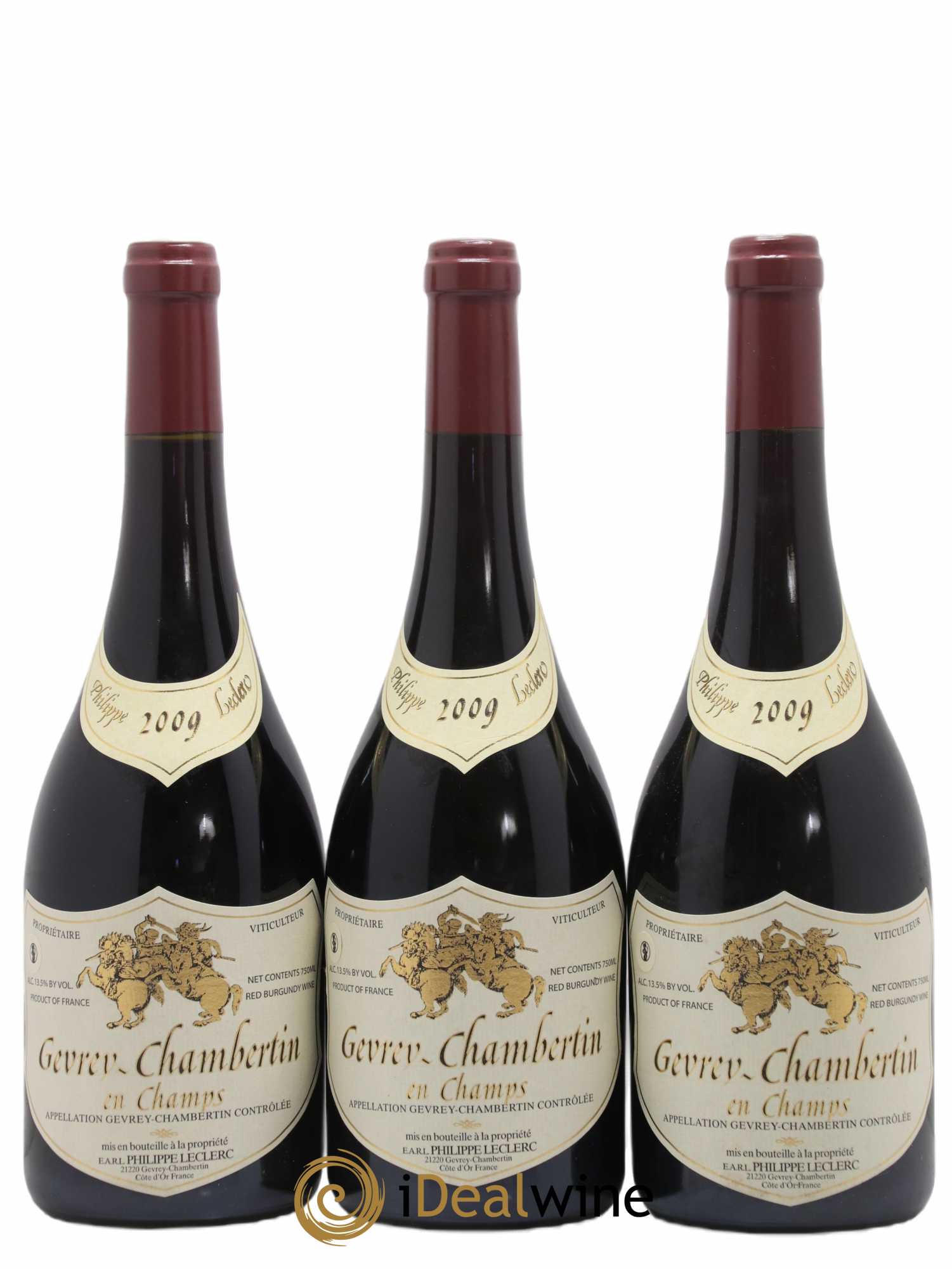 Gevrey-Chambertin En Champs Philippe Leclerc 2009 - Posten von 3 Flaschen - 0