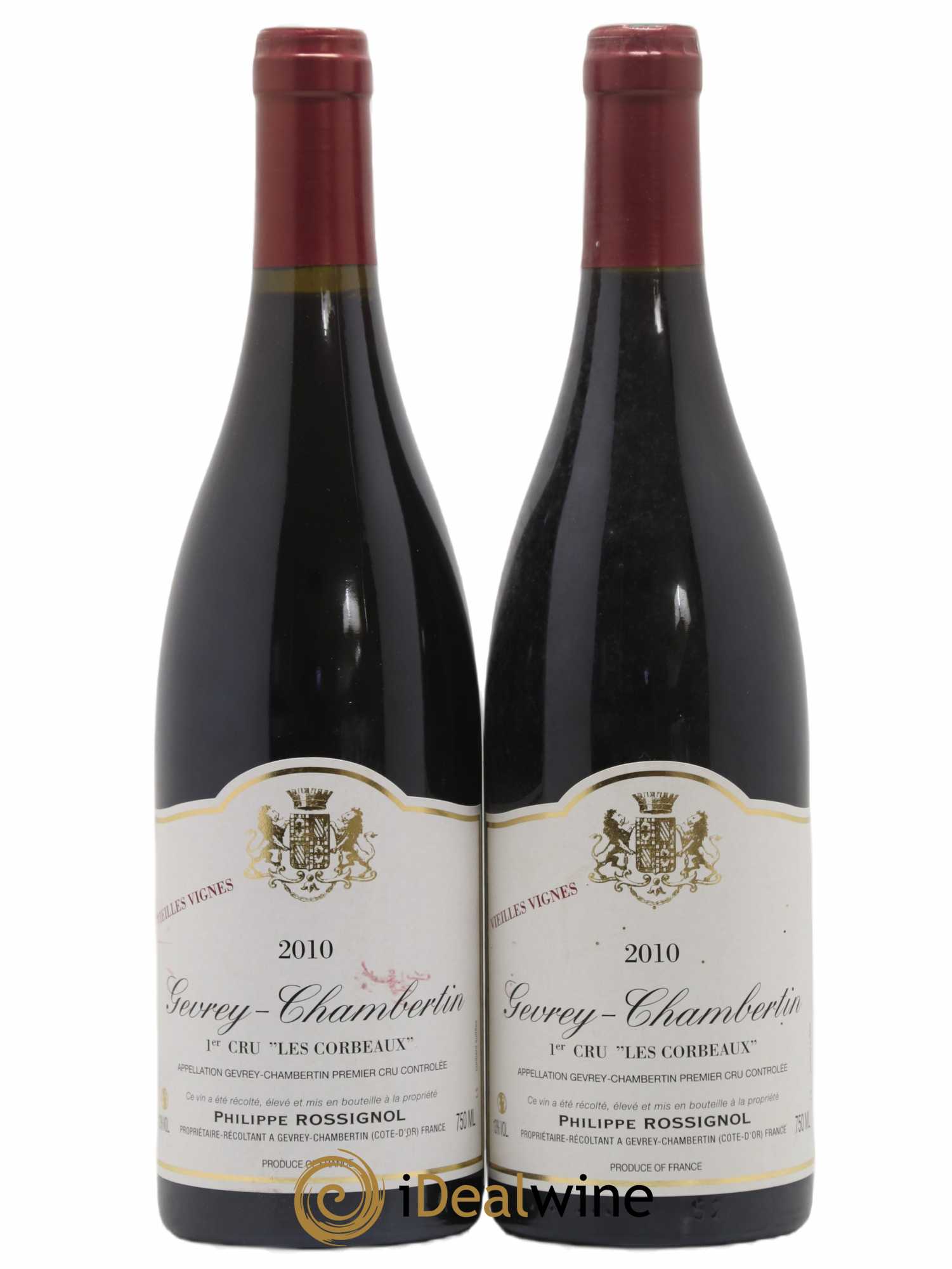 Gevrey-Chambertin 1er Cru Les Corbeaux Vieilles Vignes Philippe Rossignol 2010 - Posten von 2 Flaschen - 0