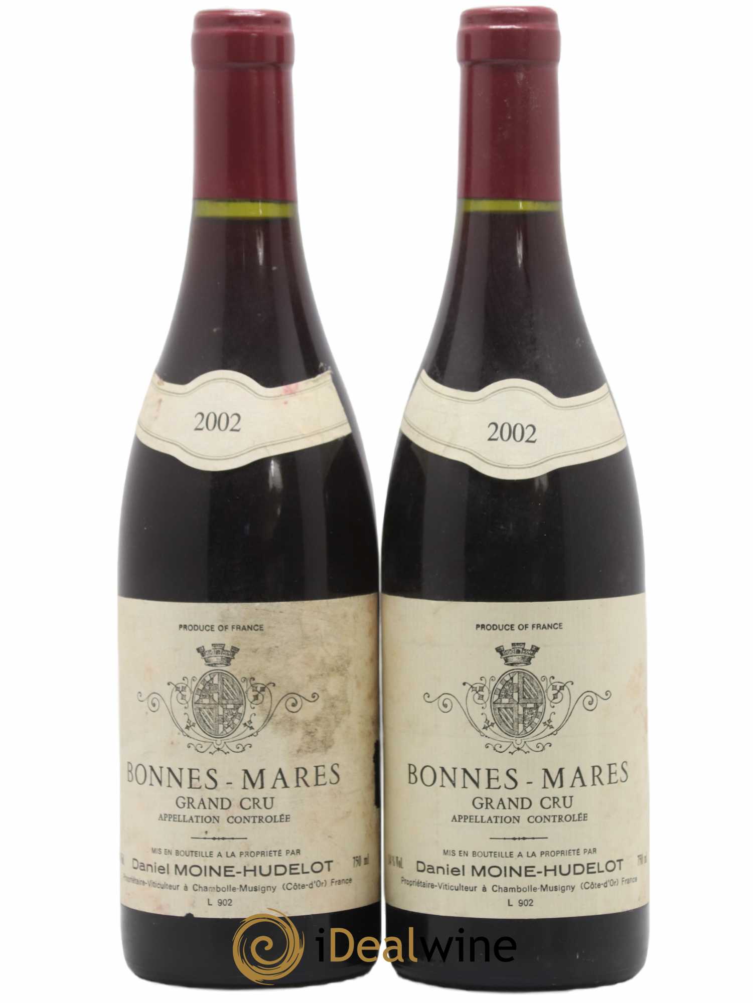 Bonnes-Mares Grand Cru Moine-Hudelot (Domaine) 2002 - Lot de 2 bouteilles - 0
