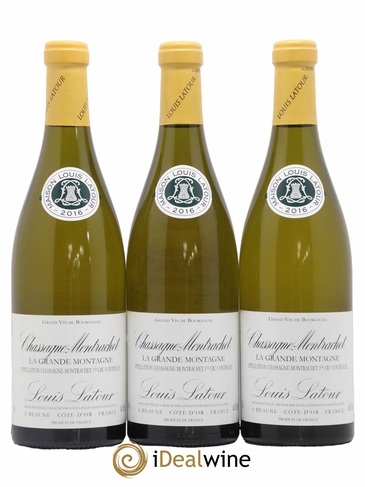 Chassagne-Montrachet 1er Cru La Grande Montagne Louis Latour 2016 - Lot de 3 bouteilles - 0