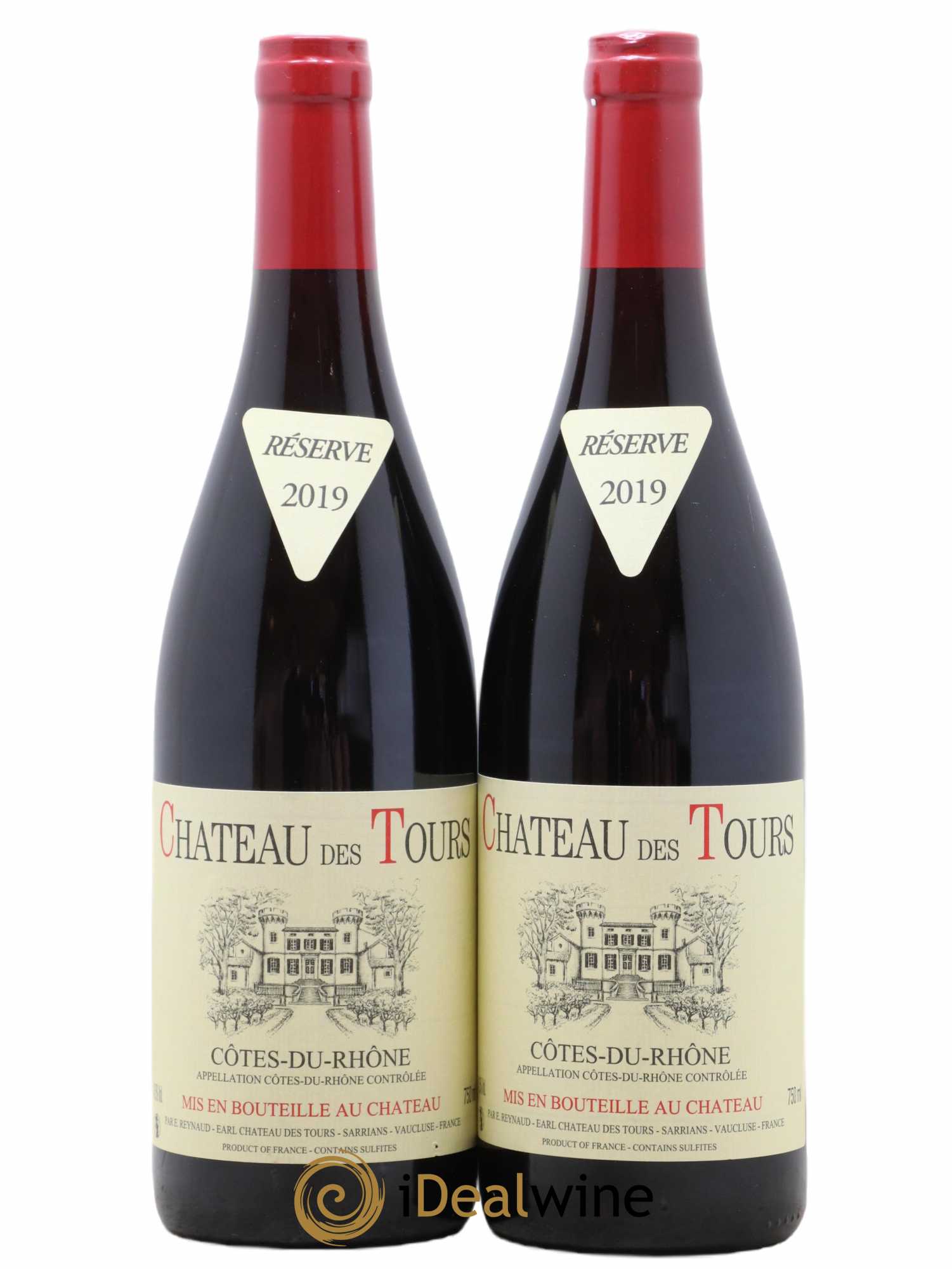 Côtes-du-Rhône Château des Tours Emmanuel Reynaud 2019 - Lot de 2 bouteilles - 0