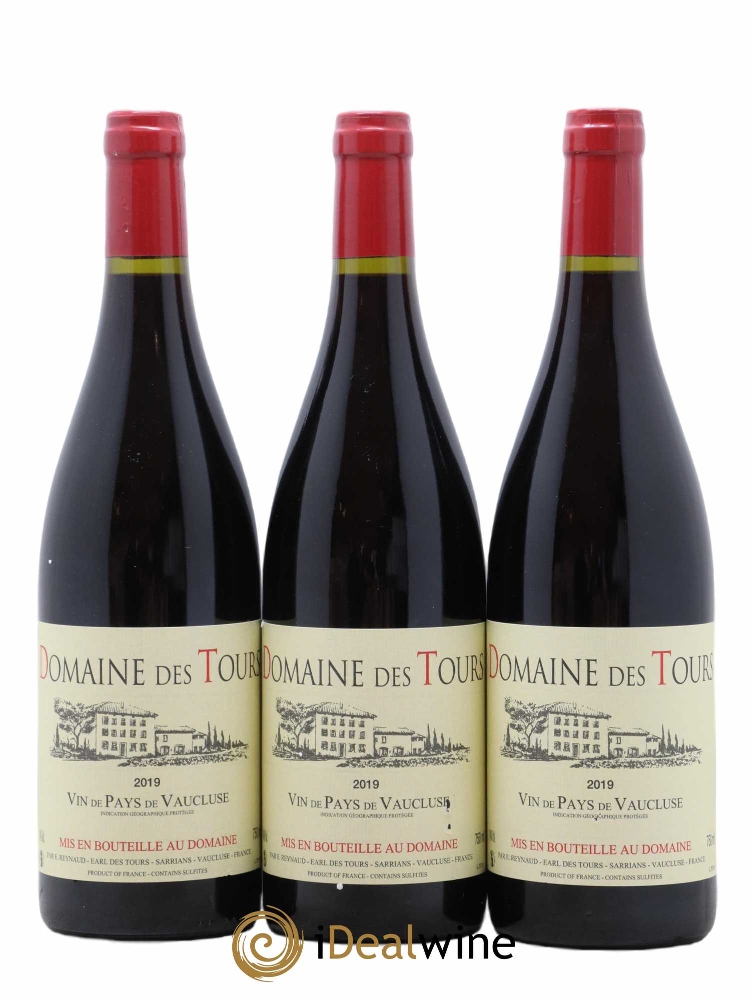 Vaucluse (Vin de Pays de Vaucluse) Domaine des Tours Emmanuel Reynaud 2019 - Lot de 3 bouteilles - 0