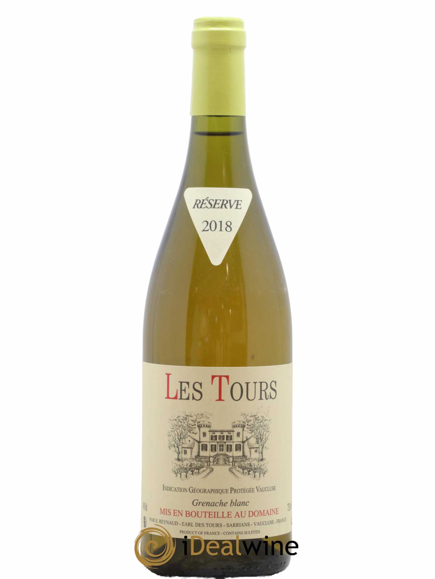 Vaucluse (Vin de Pays de Vaucluse) Les Tours Grenache Blanc Emmanuel Reynaud 2018 - Lot de 1 bouteille - 0