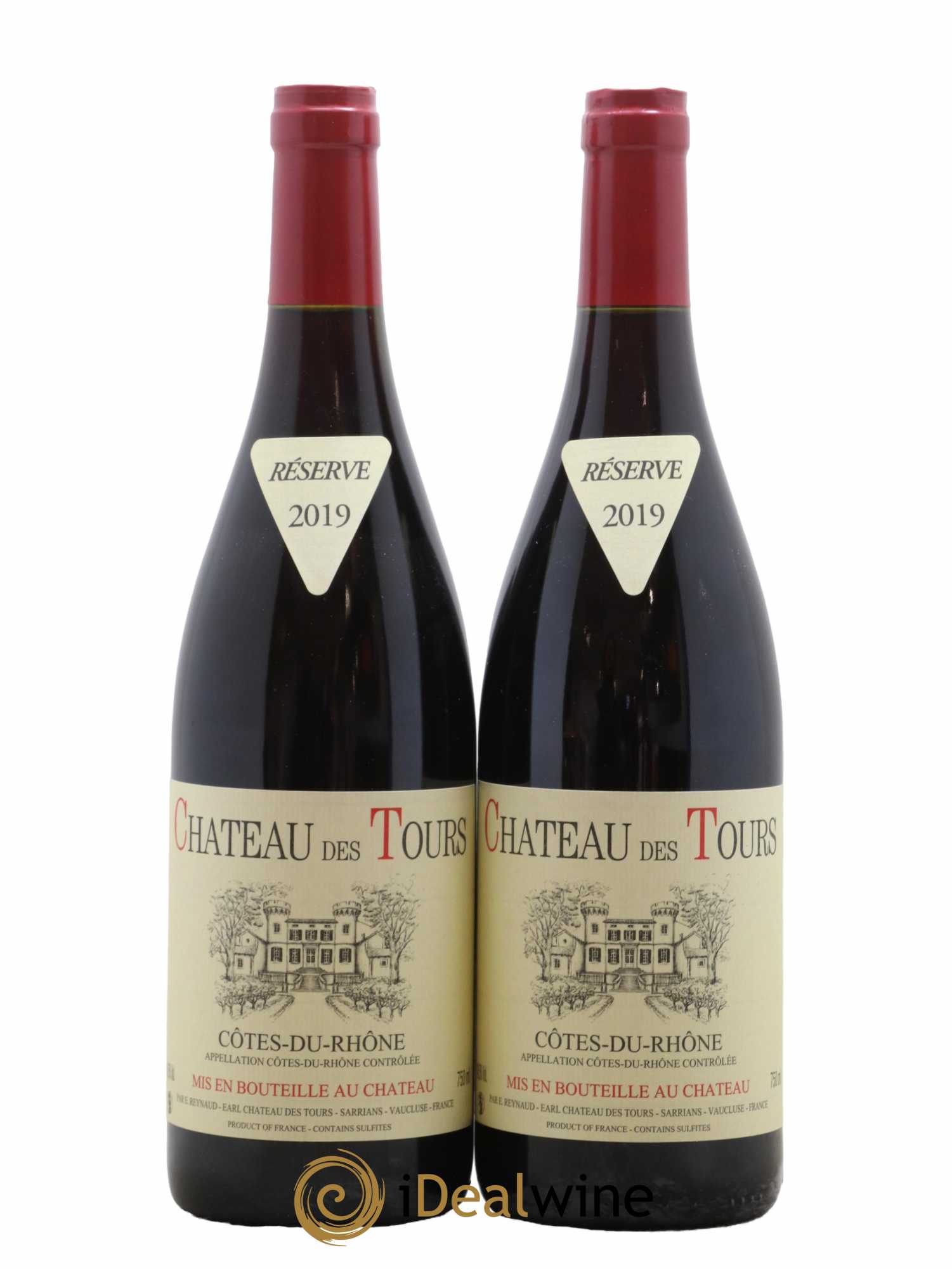 Côtes-du-Rhône Château des Tours Emmanuel Reynaud 2019 - Lot de 2 bouteilles - 0