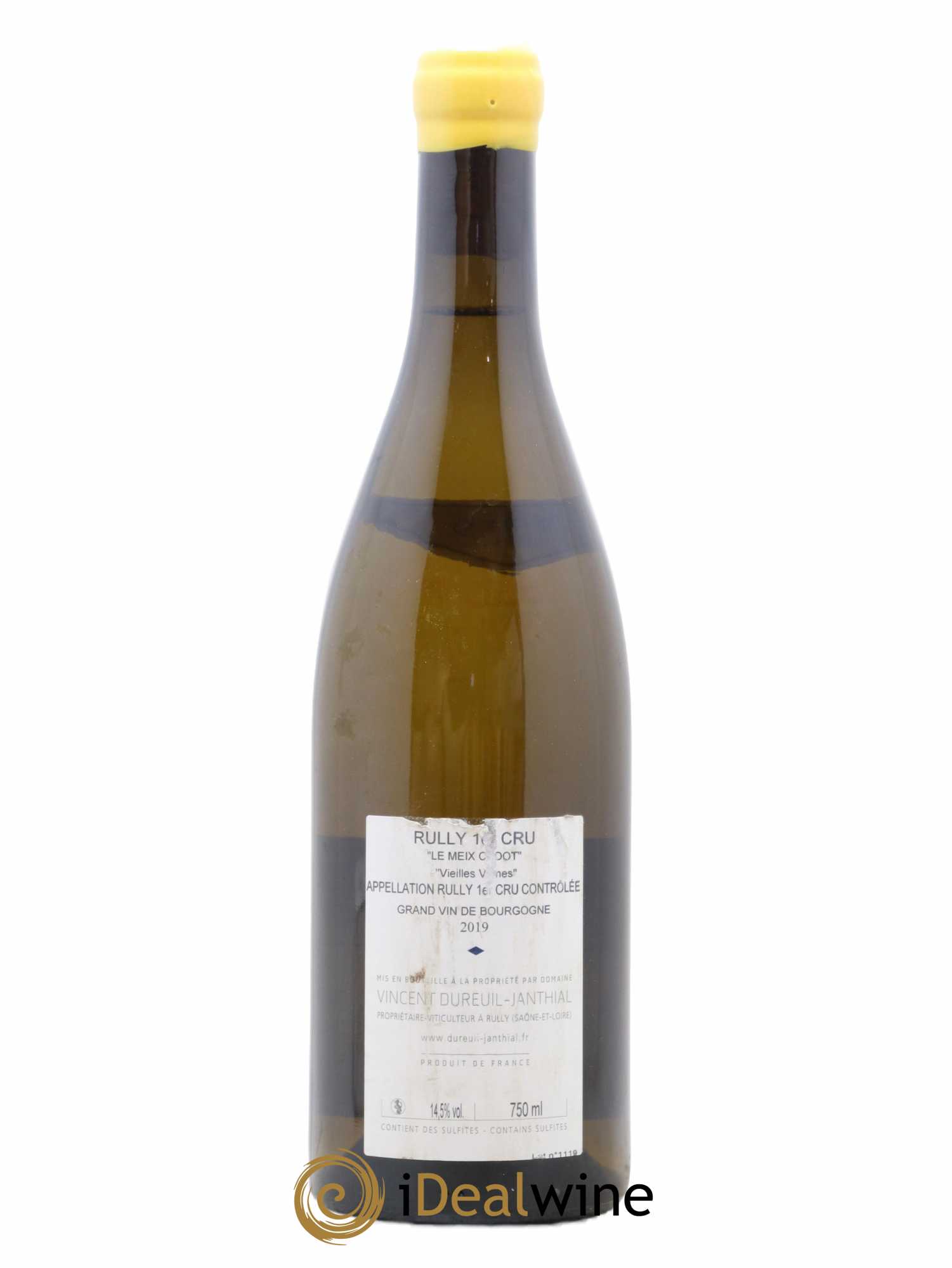 Rully 1er Cru Le Meix Cadot Vieilles Vignes Vincent Dureuil-Janthial 2019 - Lot de 1 bouteille - 1