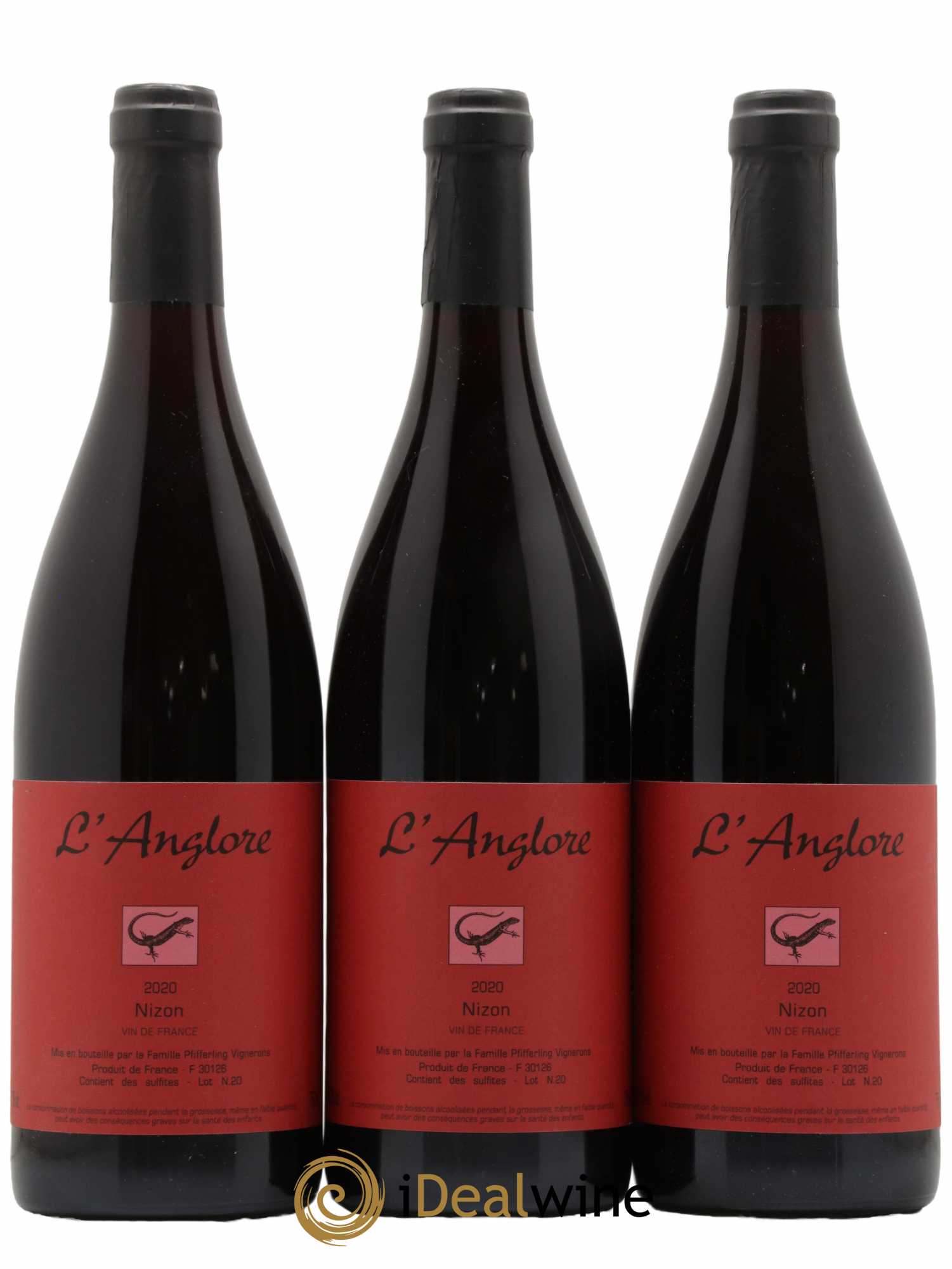 Vin de France Nizon L'Anglore 2020 - Lot de 3 bouteilles - 0