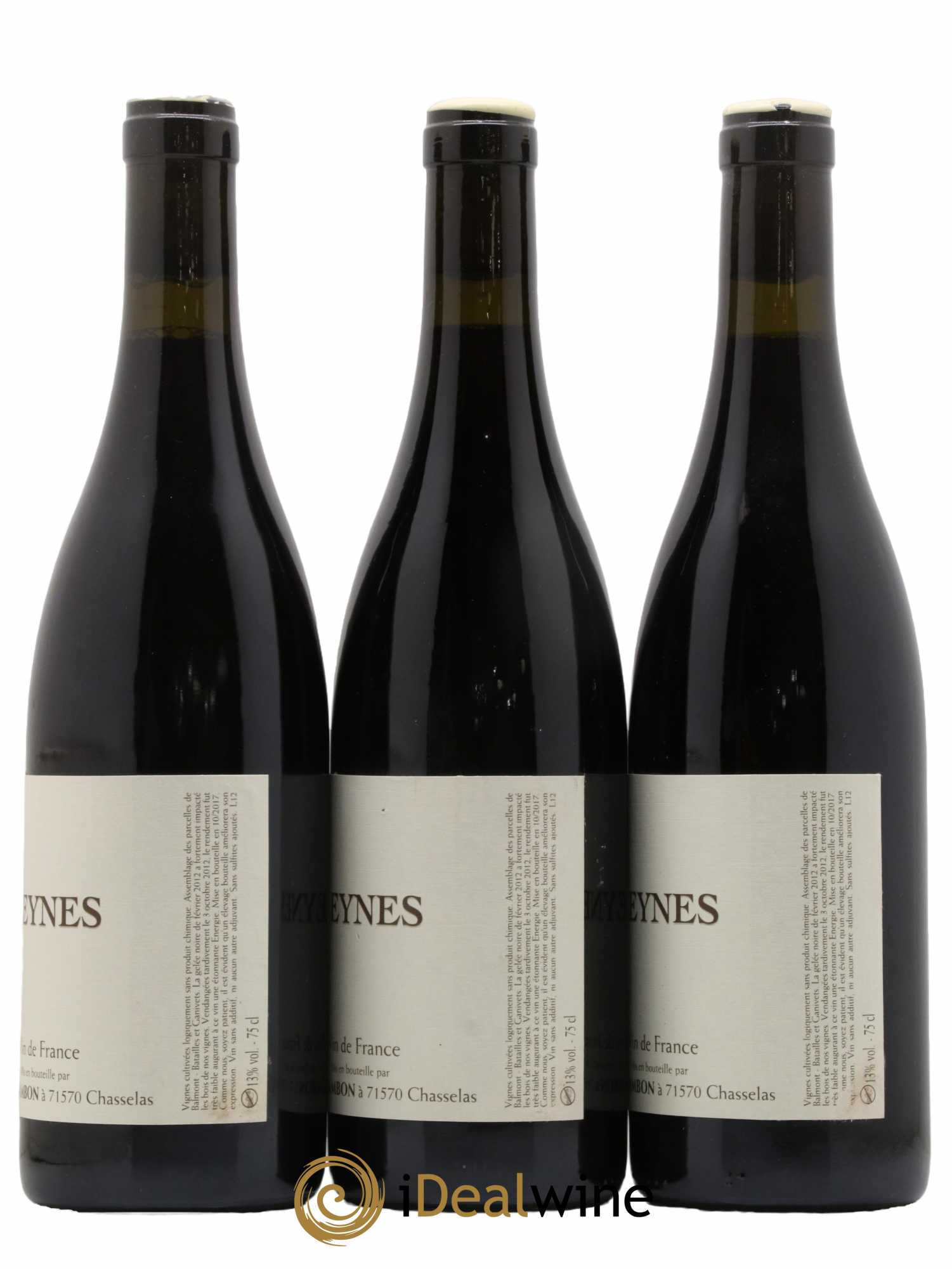 Vin de France Leynes Philippe Jambon 2012 - Lot de 3 bouteilles - 1