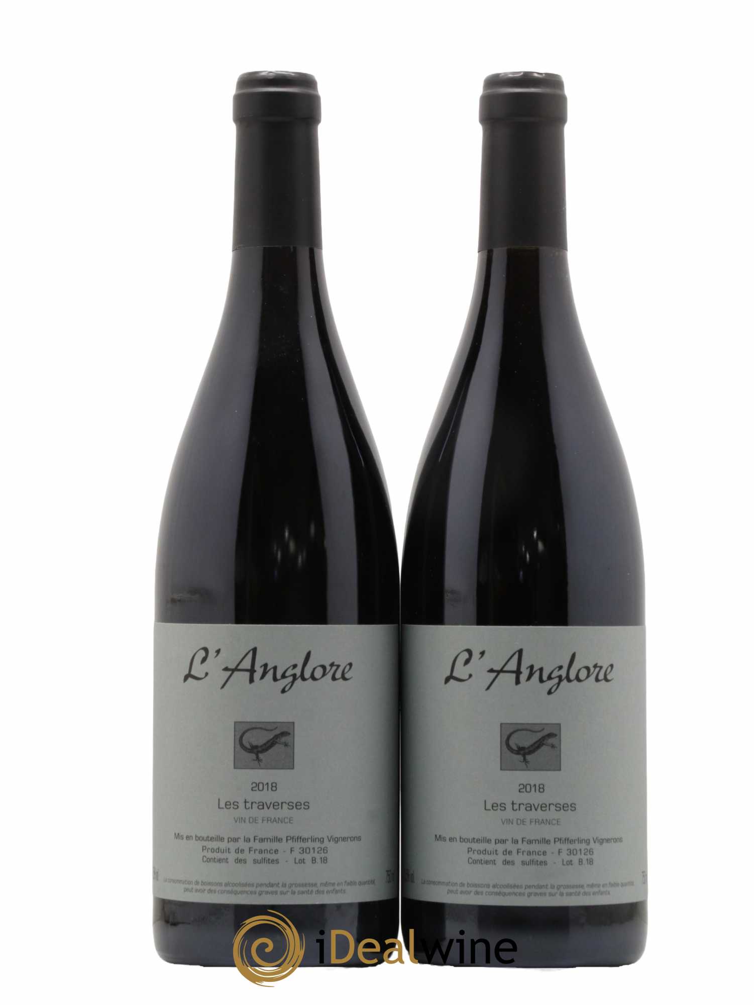 Vin de France Les Traverses L'Anglore 2018 - Lot de 2 bouteilles - 0