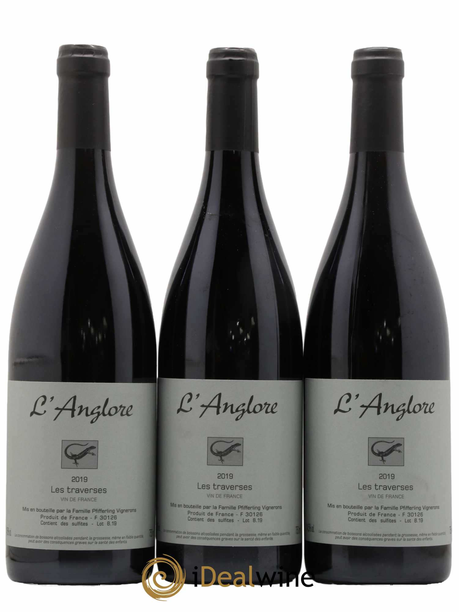 Vin de France Les Traverses L'Anglore 2019 - Lot de 3 bouteilles - 0