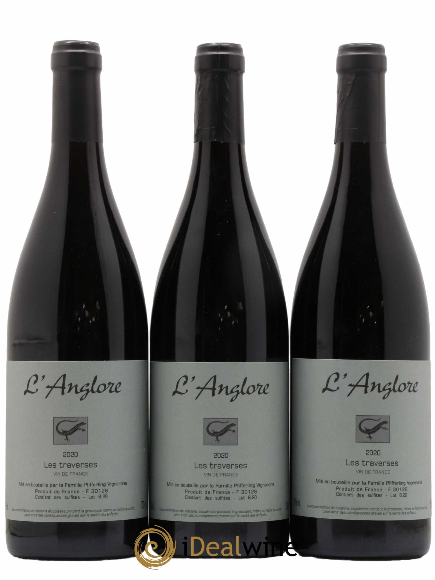 Vin de France Les Traverses L'Anglore 2020 - Lot de 3 bouteilles - 0