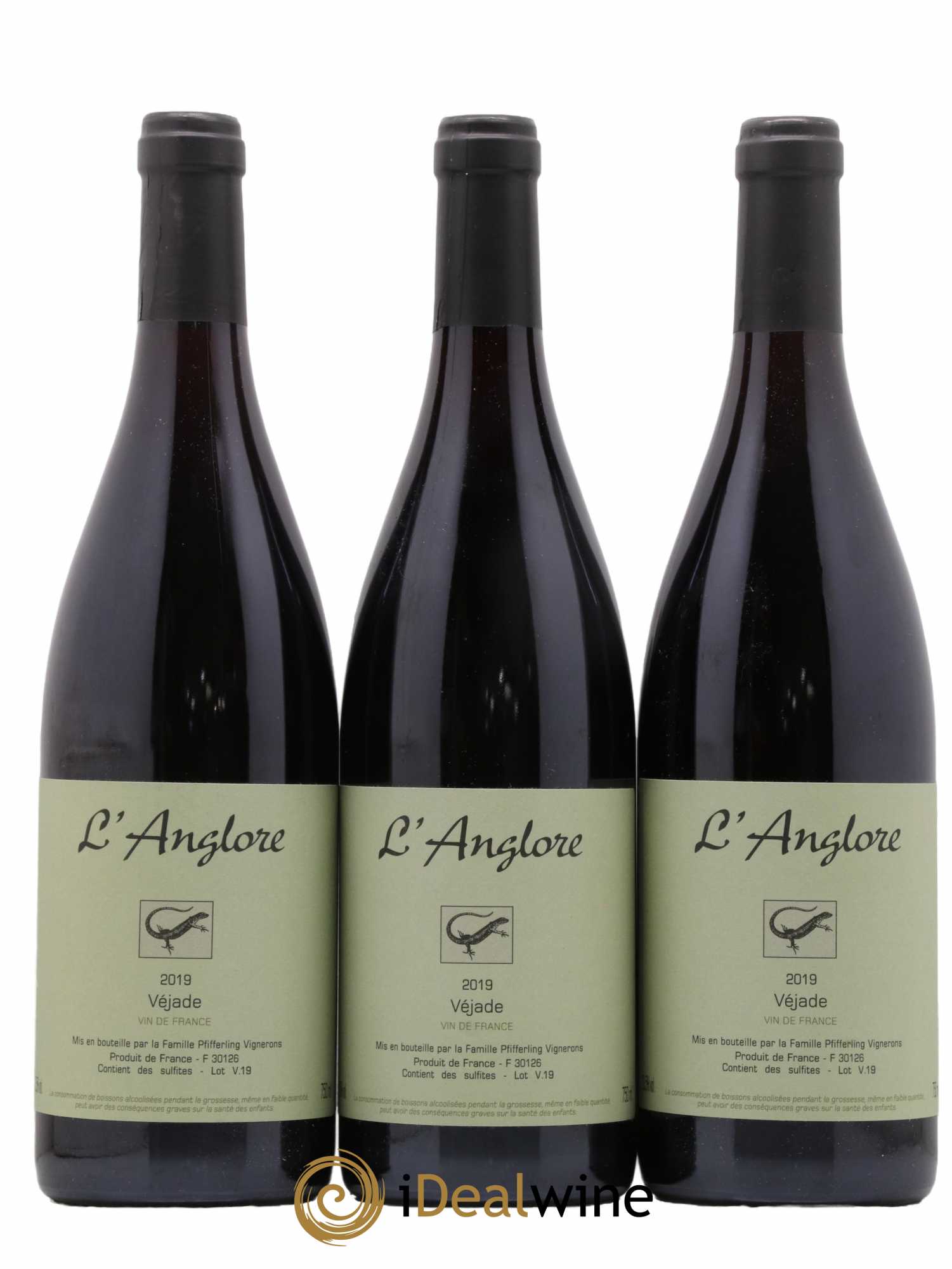 Vin de France Véjade L'Anglore 2019 - Lot de 3 bouteilles - 0