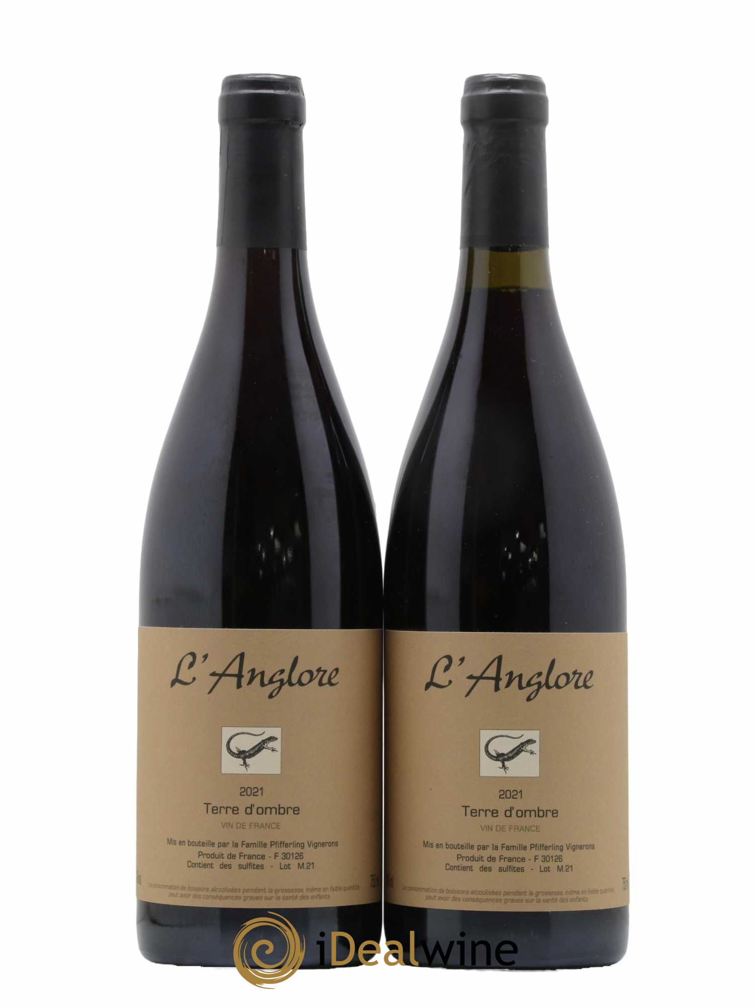Vin de France Terre d'Ombre L'Anglore 2021 - Lot de 2 bouteilles - 0