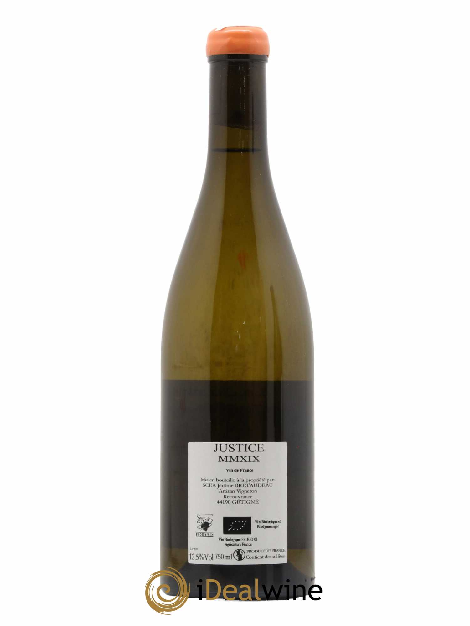 Vin de France La Justice Jérôme Bretaudeau - Domaine de Bellevue 2019 - Lot de 1 bouteille - 1