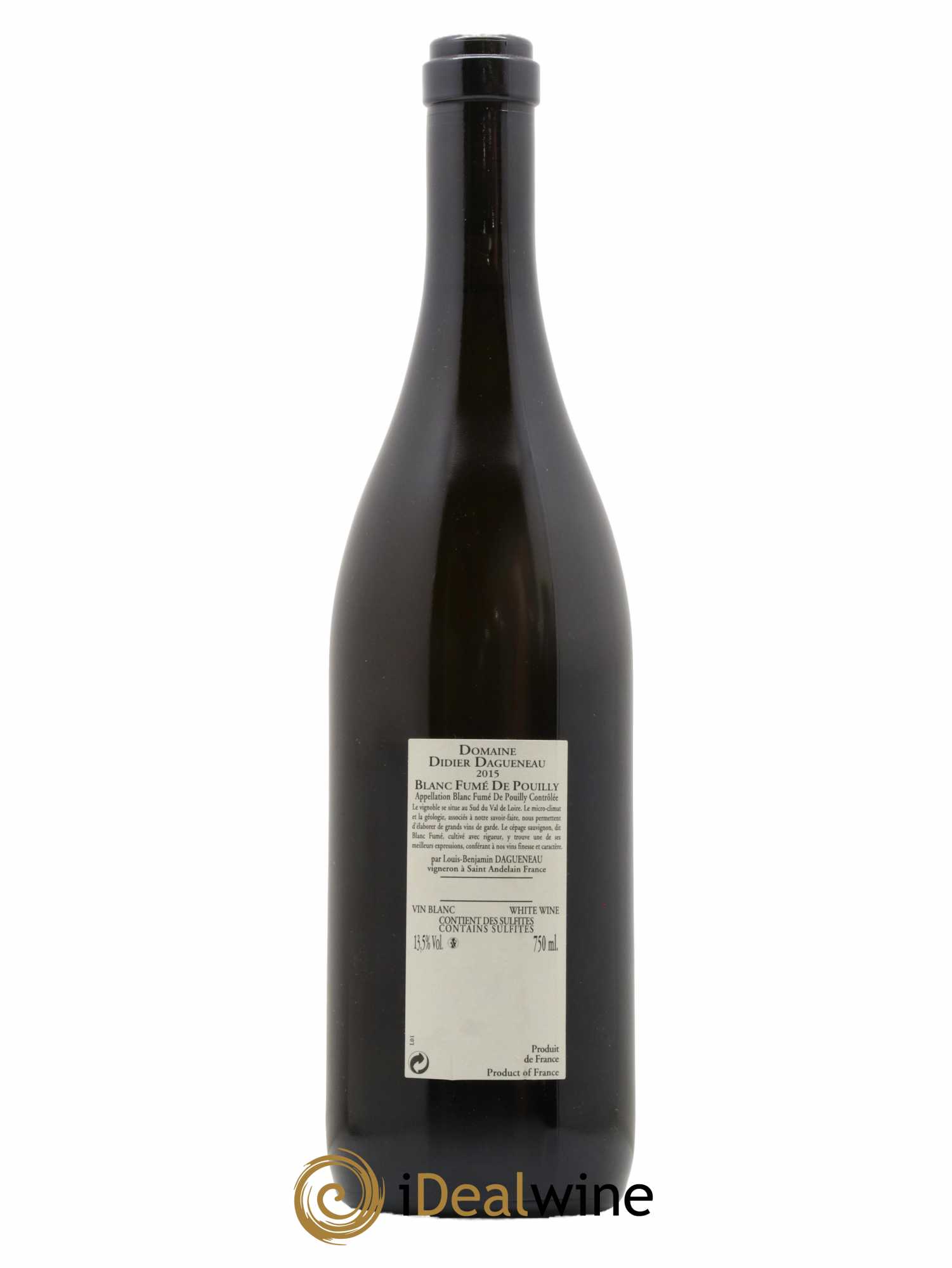 Vin de France (anciennement Pouilly-Fumé) Buisson Renard Dagueneau (Domaine Didier - Louis-Benjamin) 2015 - Lot de 1 bouteille - 1
