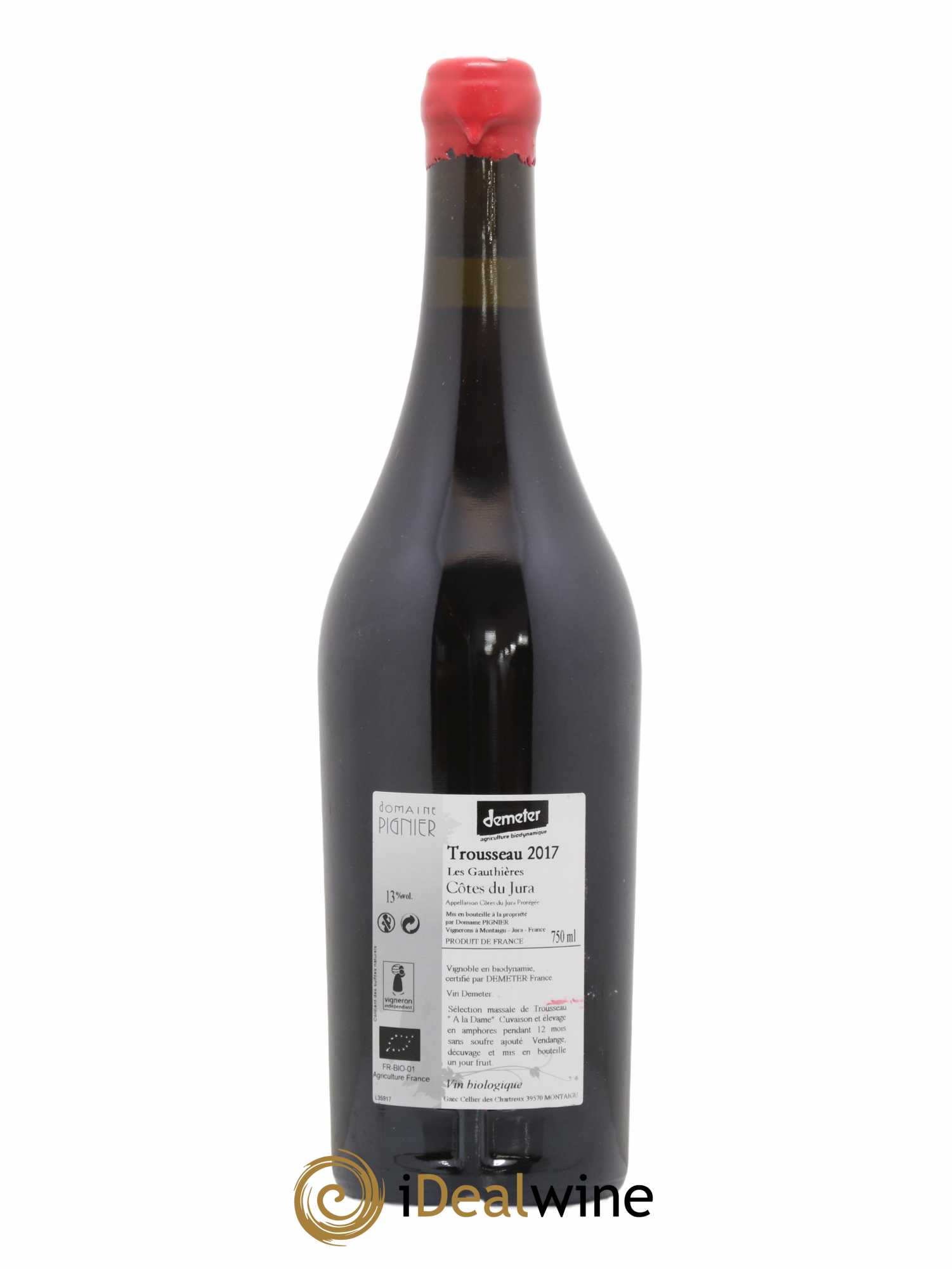 Côtes du Jura Les Gauthières Domaine Pignier 2017 - Posten von 1 Flasche - 1