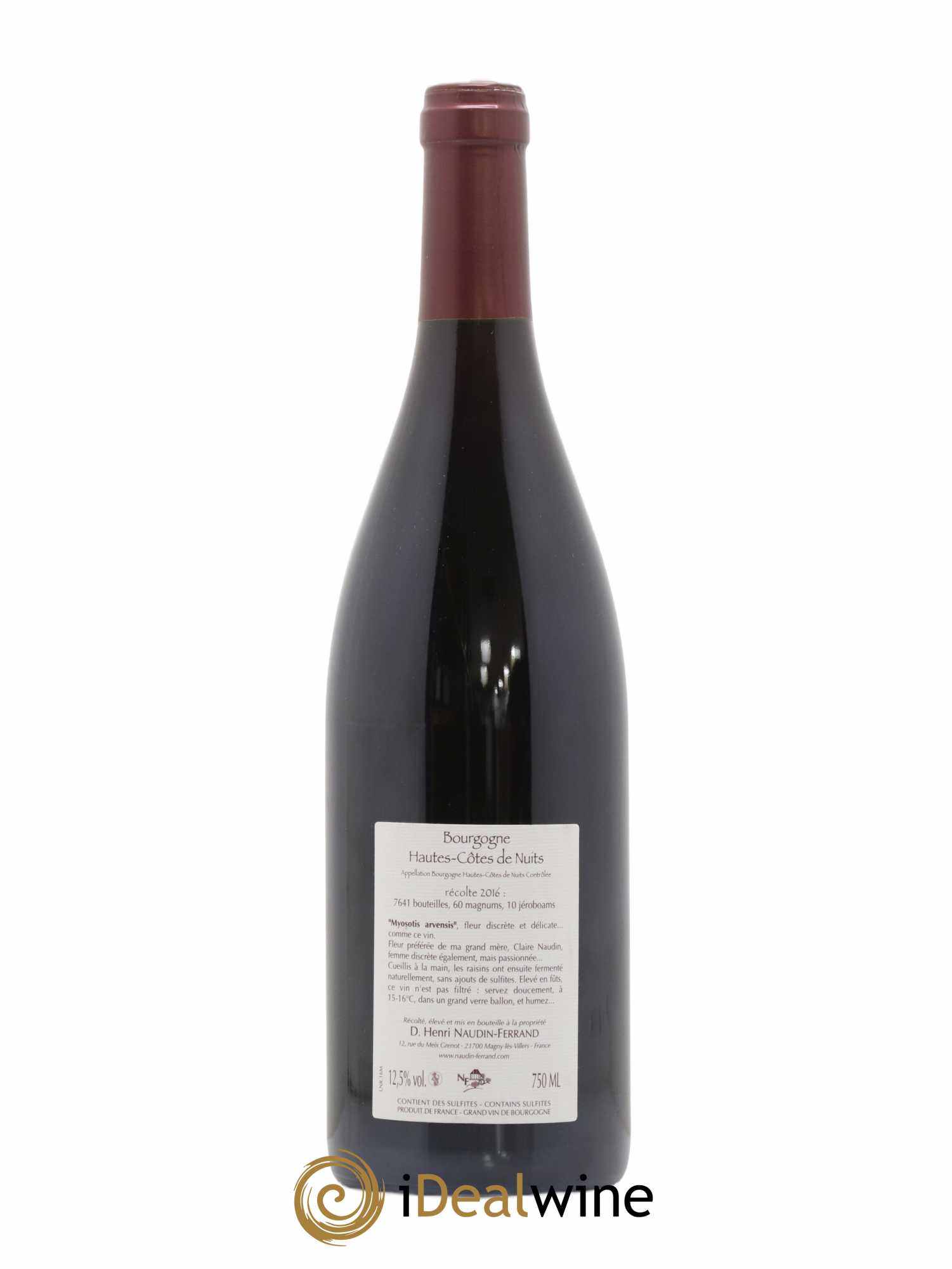 Hautes-Côtes de Nuits Myosotis Arvensis Naudin-Ferrand (Domaine) 2016 - Posten von 1 Flasche - 1