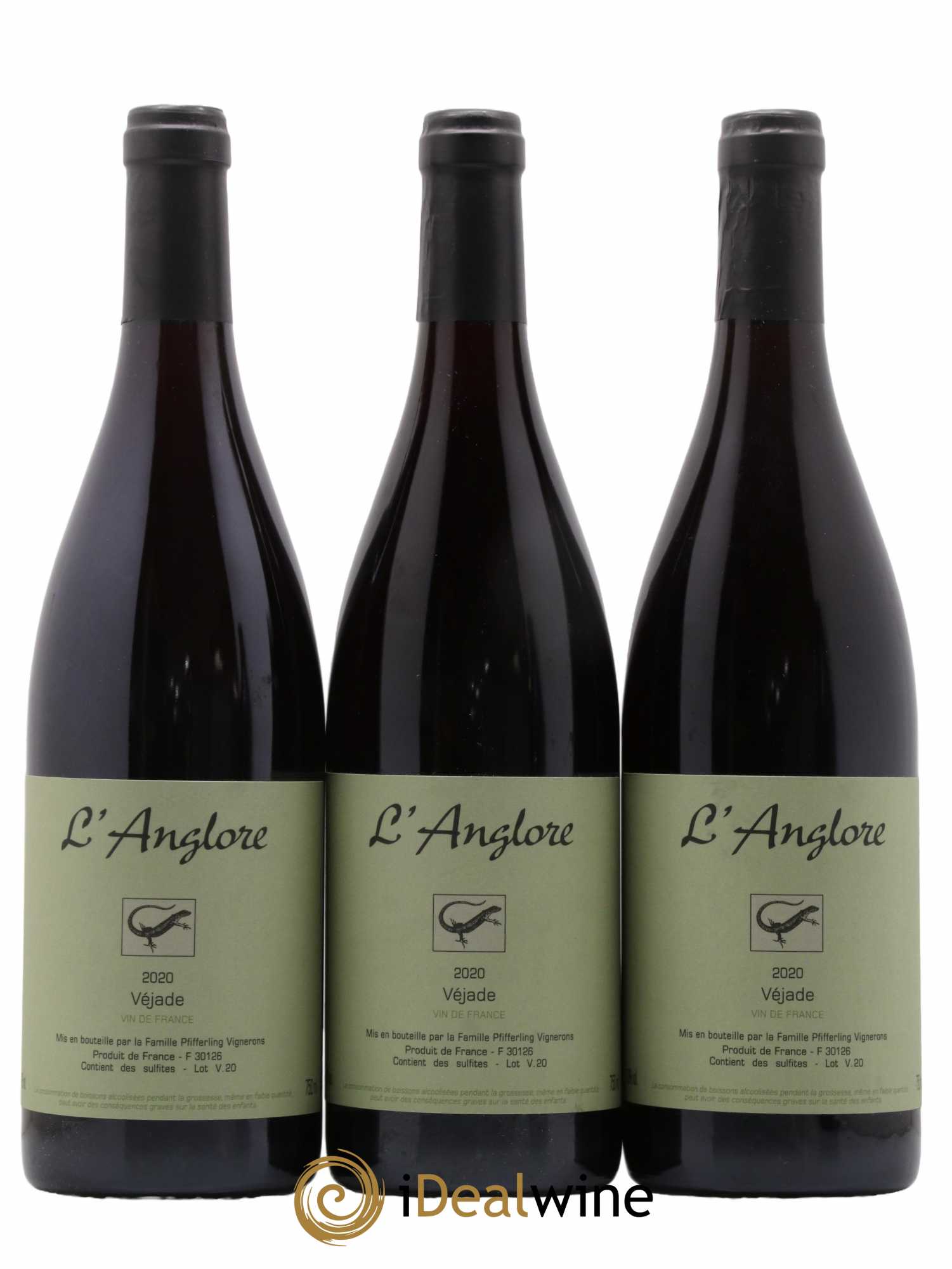 Vin de France Véjade L'Anglore 2020 - Lot de 3 bouteilles - 0
