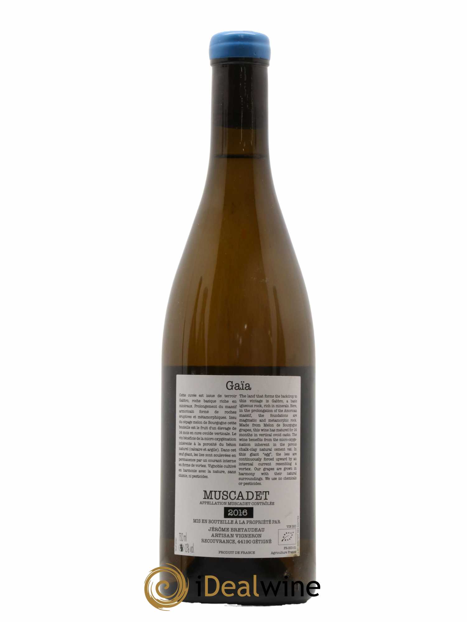 Muscadet-Sèvre-et-Maine Gaia Jérôme Bretaudeau - Domaine de Bellevue 2016 - Lot de 1 bouteille - 1