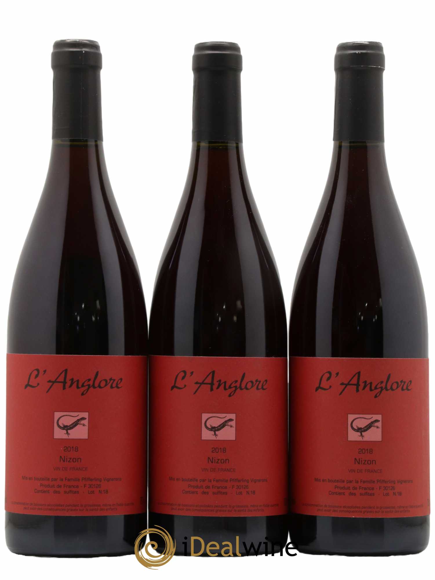 Vin de France Nizon L'Anglore 2018 - Lot de 3 bouteilles - 0