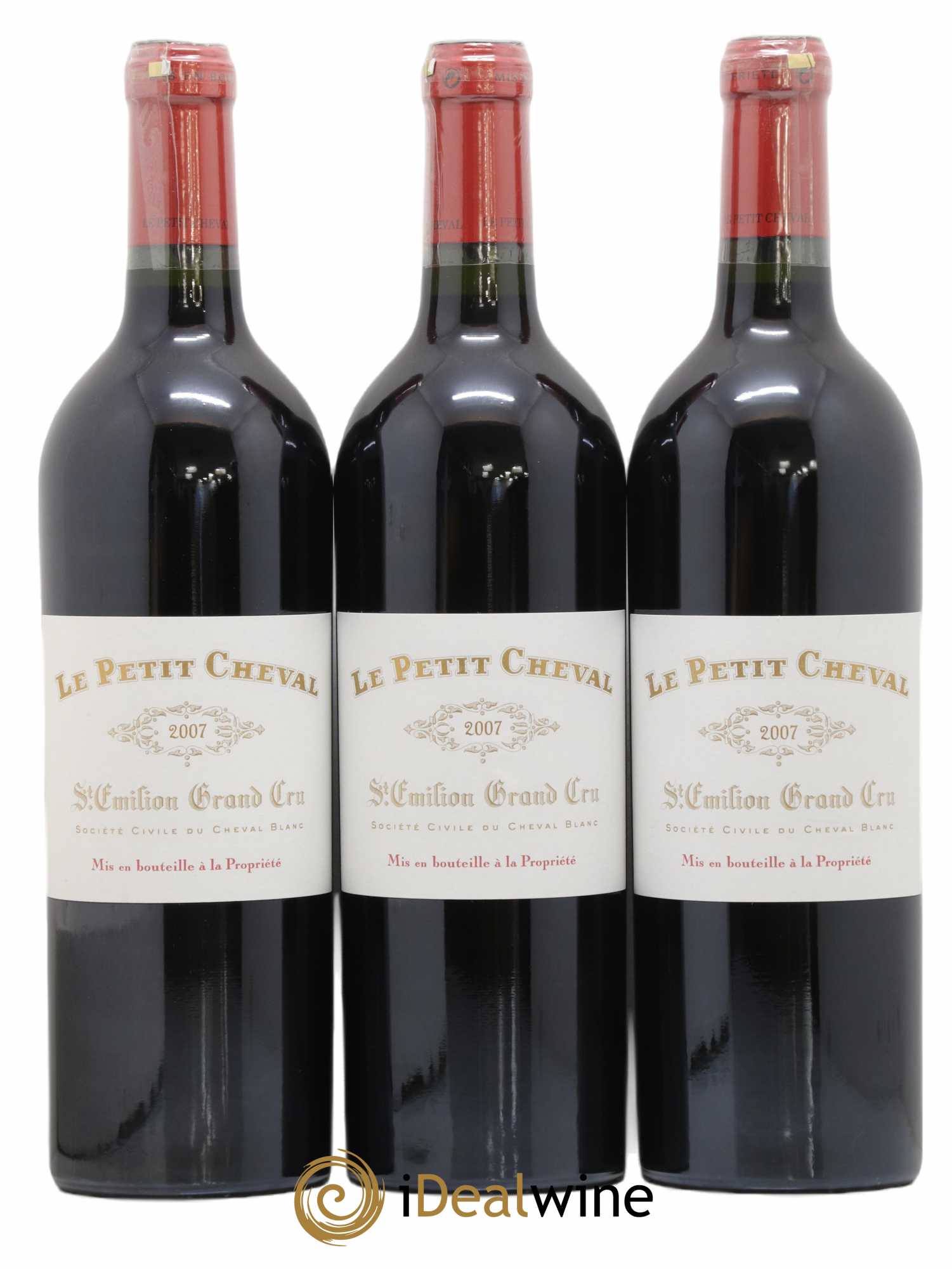 Le Petit Cheval Second Vin 2007 - Lot de 3 bouteilles - 0