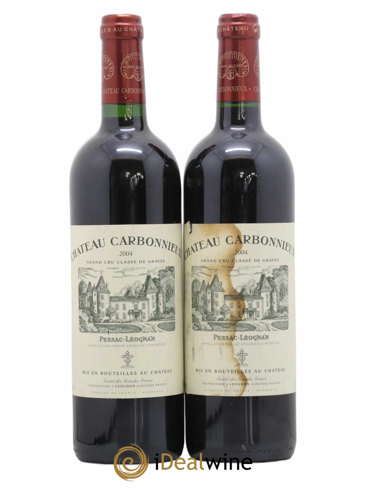 Château Carbonnieux Cru Classé de Graves 2004 - Lot de 2 bouteilles - 0