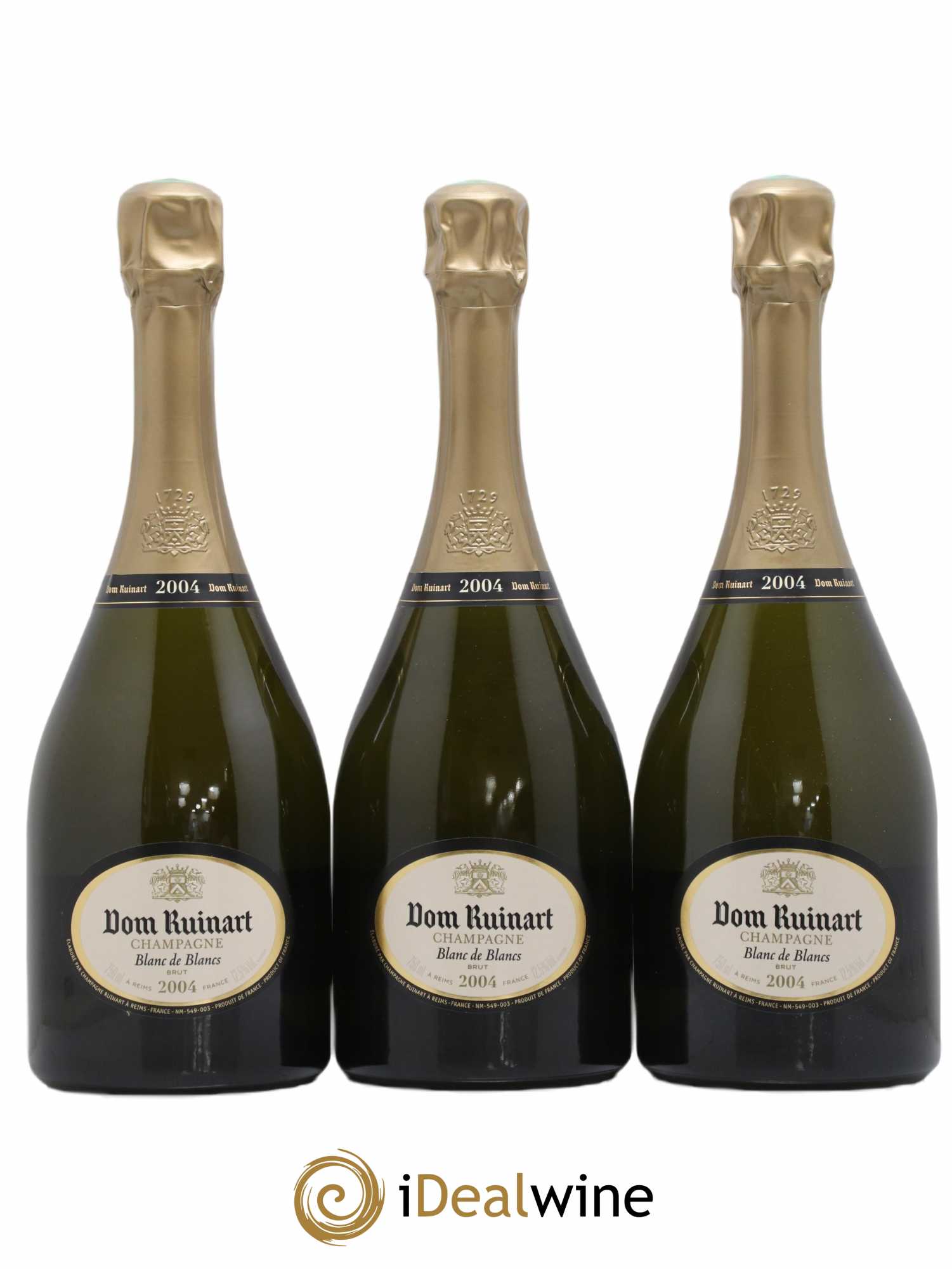 Dom Ruinart Brut Ruinart Blanc de Blancs 2004 - Lot de 3 bouteilles - 0