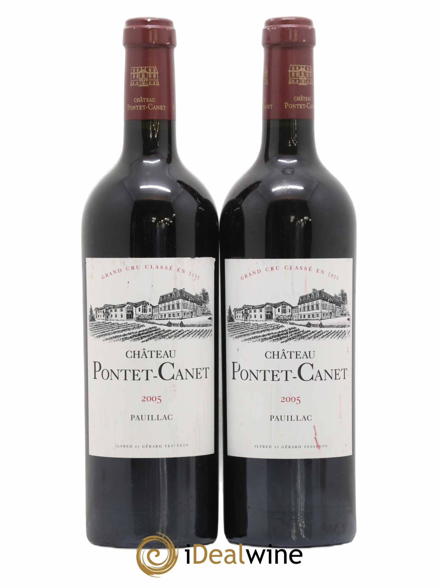 Château Pontet Canet 5ème Grand Cru Classé 2005 - Lot de 2 bouteilles - 0