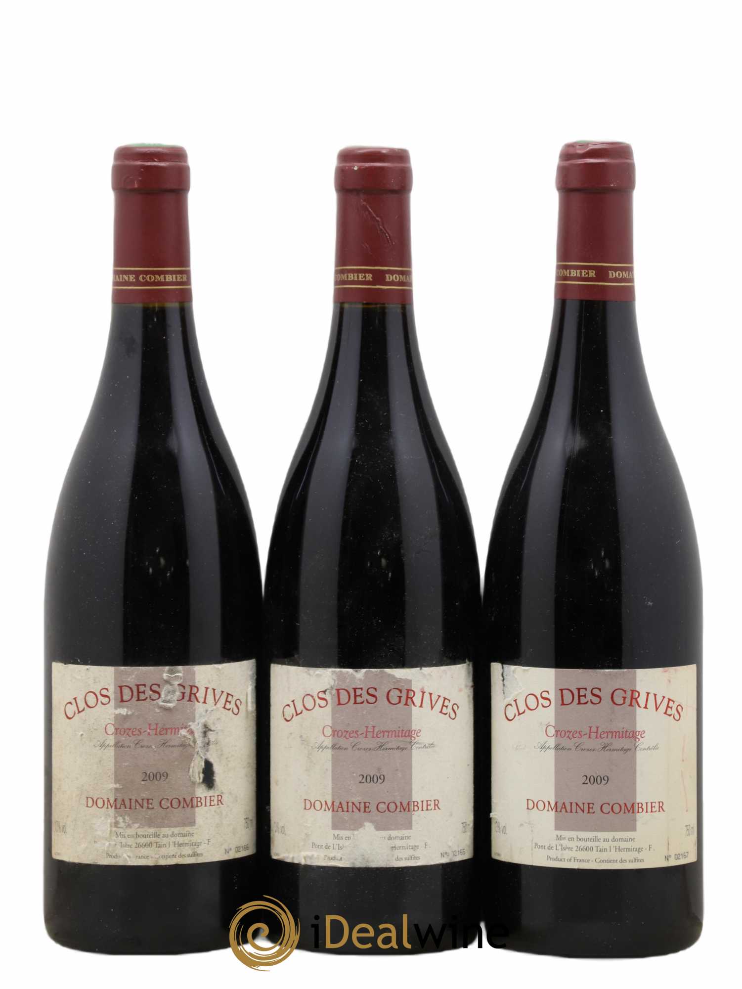 Crozes-Hermitage Clos des Grives Combier 2009 - Lot de 3 bouteilles - 0
