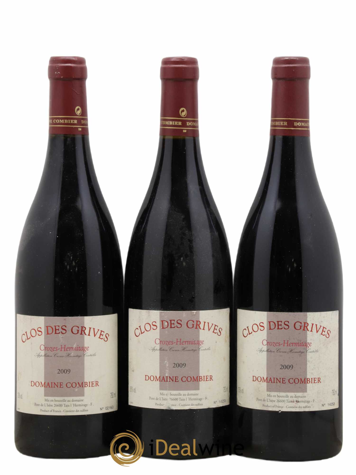 Crozes-Hermitage Clos des Grives Combier 2009 - Lot de 3 bouteilles - 0