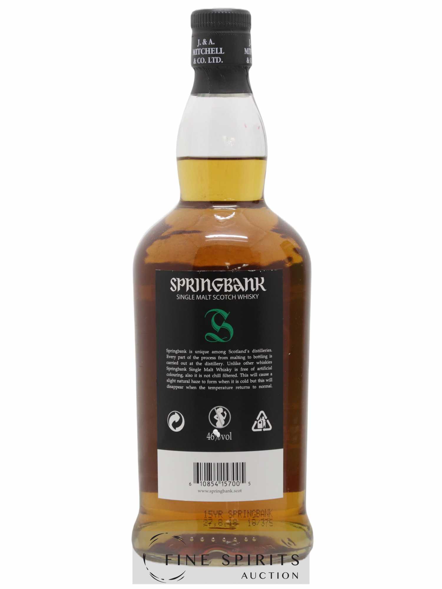 Springbank 15 years Of. Green Label - Posten von 1 Flasche - 2