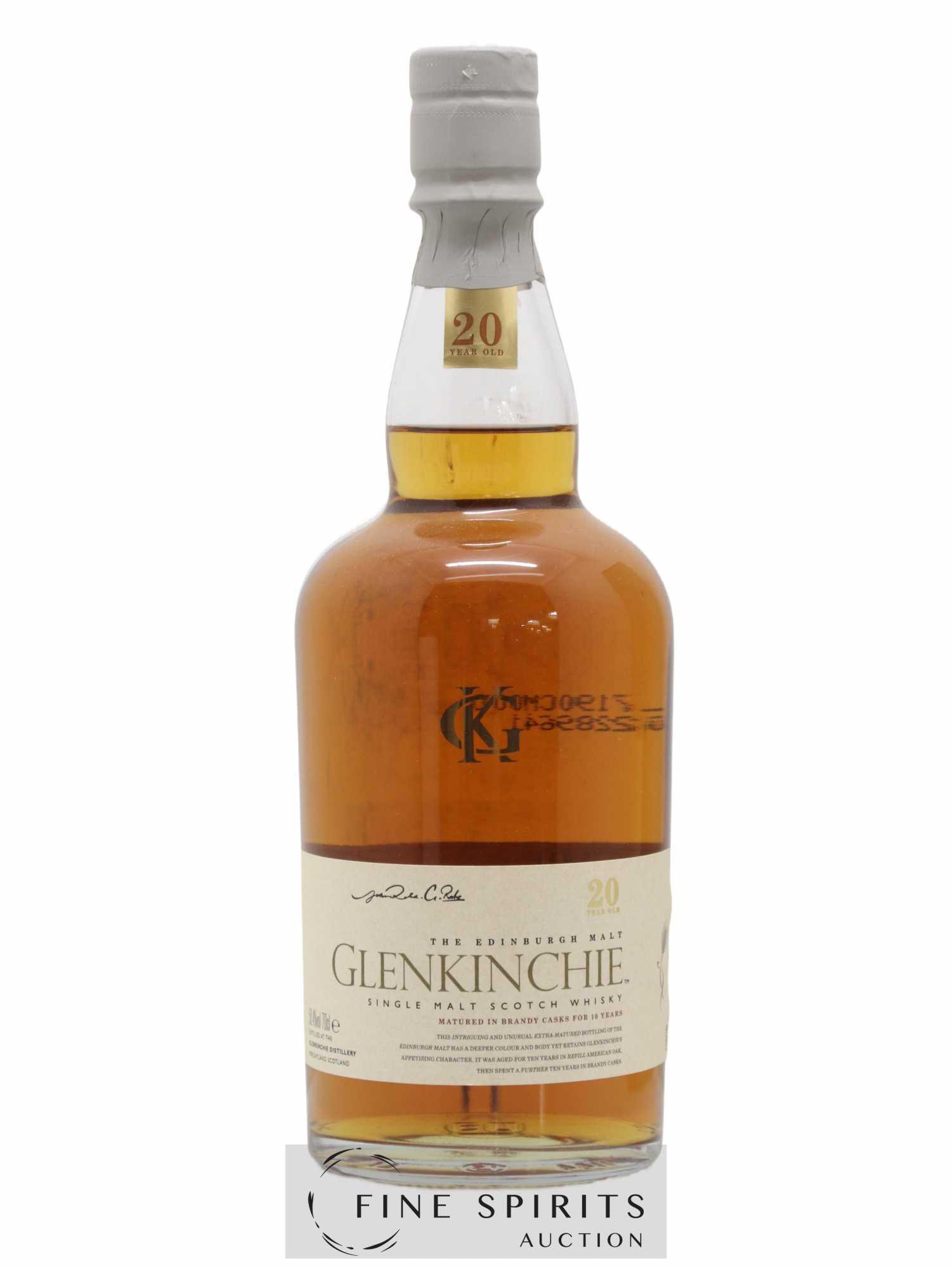 Glenkinchie 20 years Of. Brandy Casks matured for 10 years - Lot of 1 bottle - 1