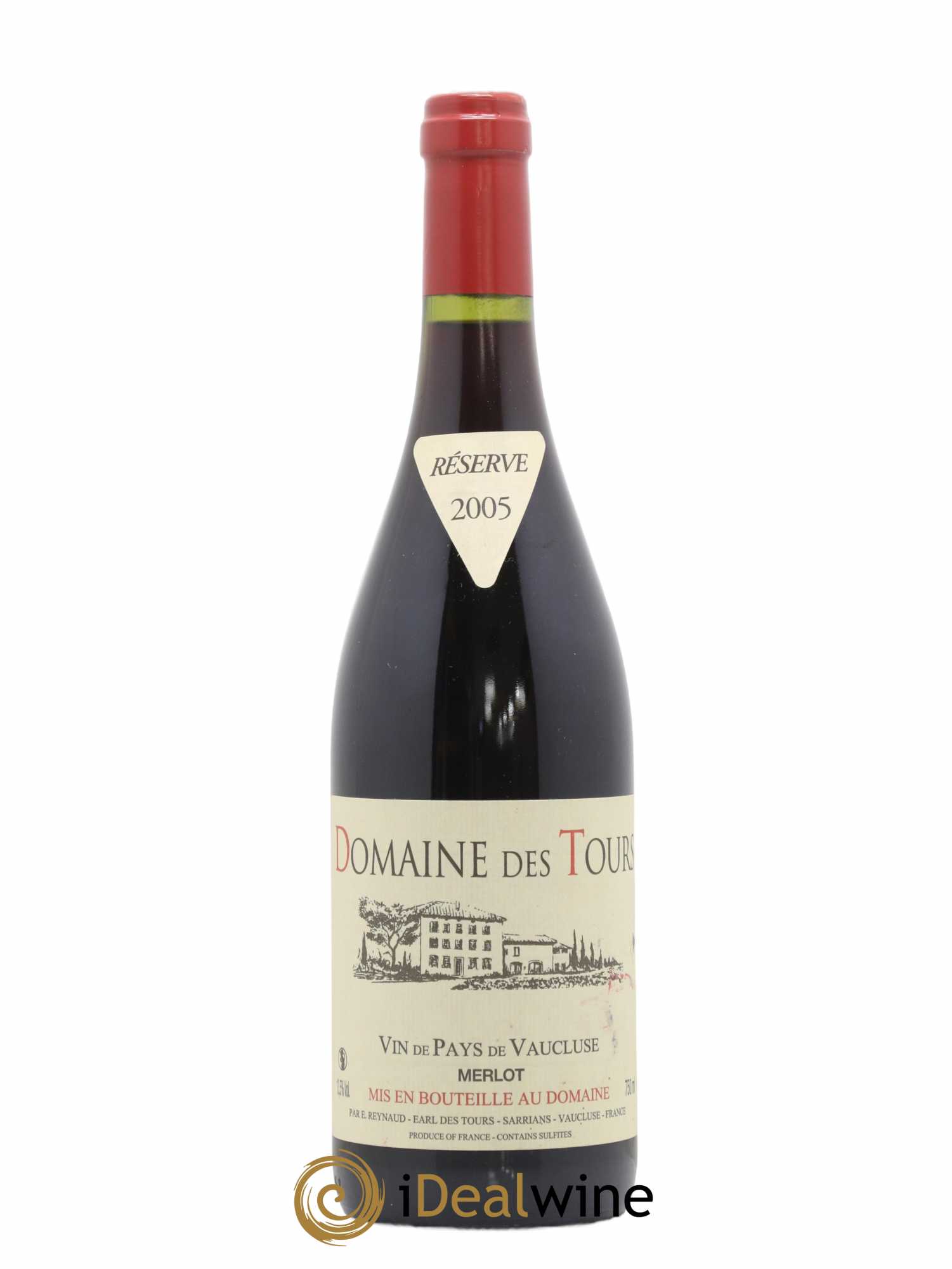 Vaucluse Domaine des Tours Merlot Emmanuel Reynaud 2005 - Lot de 1 bouteille - 0