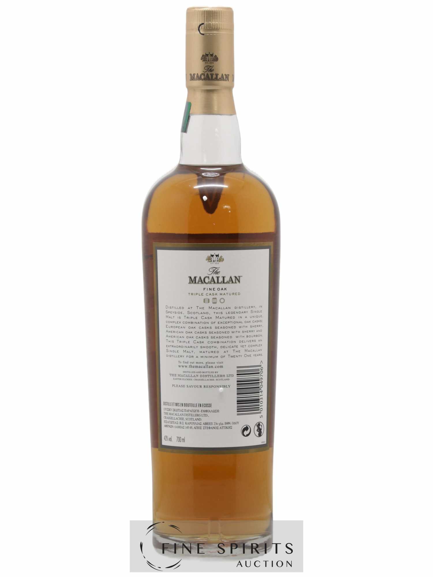 Macallan (The) 21 years Of. Fine Oak Triple Cask Matured - Lot de 1 bouteille - 2