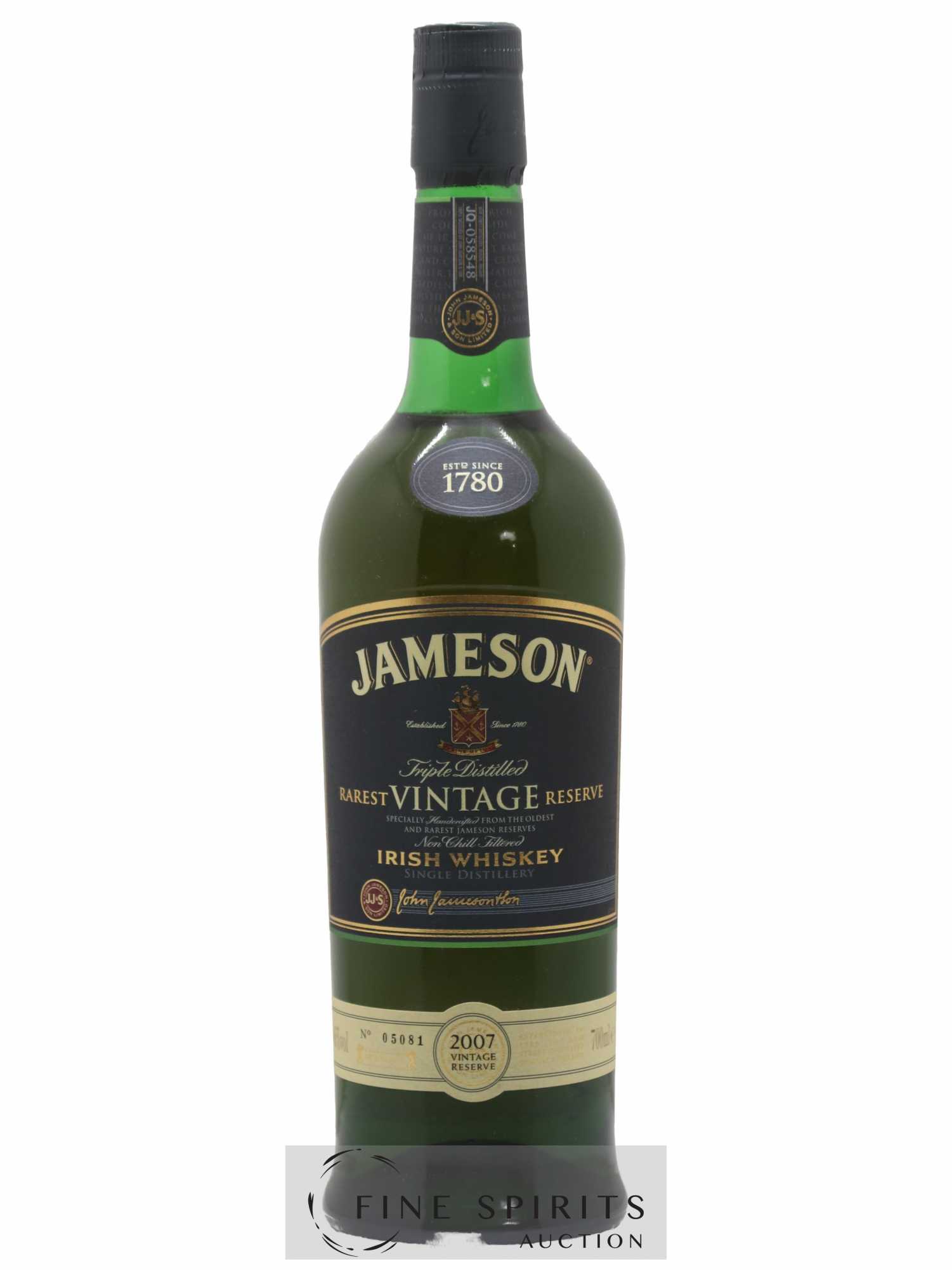 Jameson Of. Vintage Triple Distilled - 2007 Edition Rarest Reserve - Posten von 1 Flasche - 1