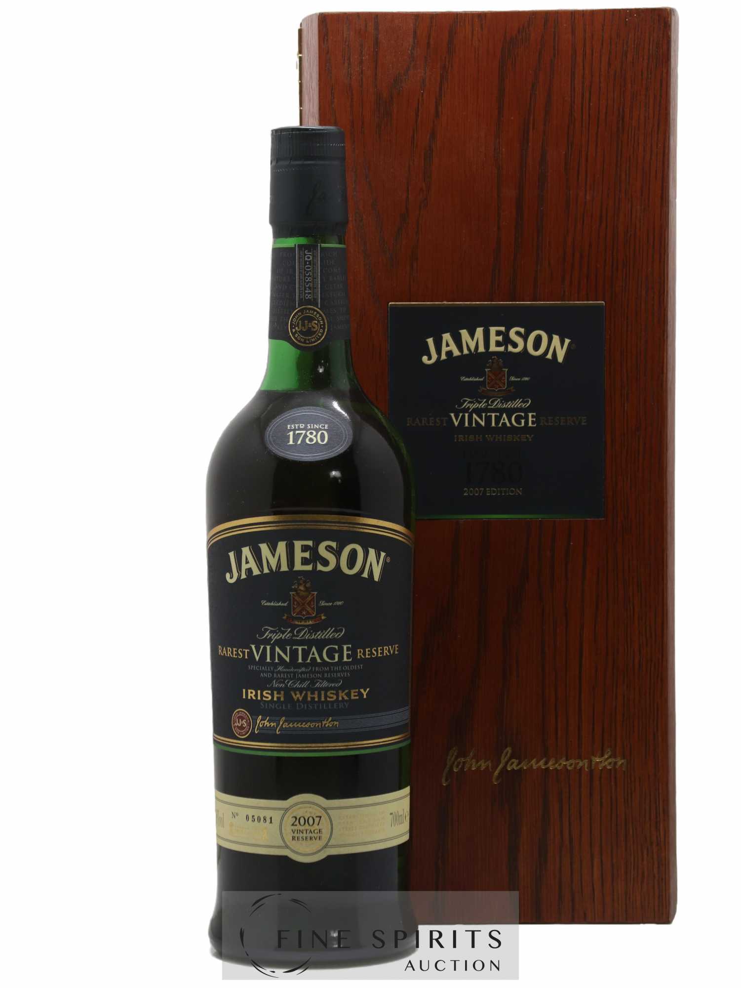 Jameson Of. Vintage Triple Distilled - 2007 Edition Rarest Reserve - Posten von 1 Flasche - 0