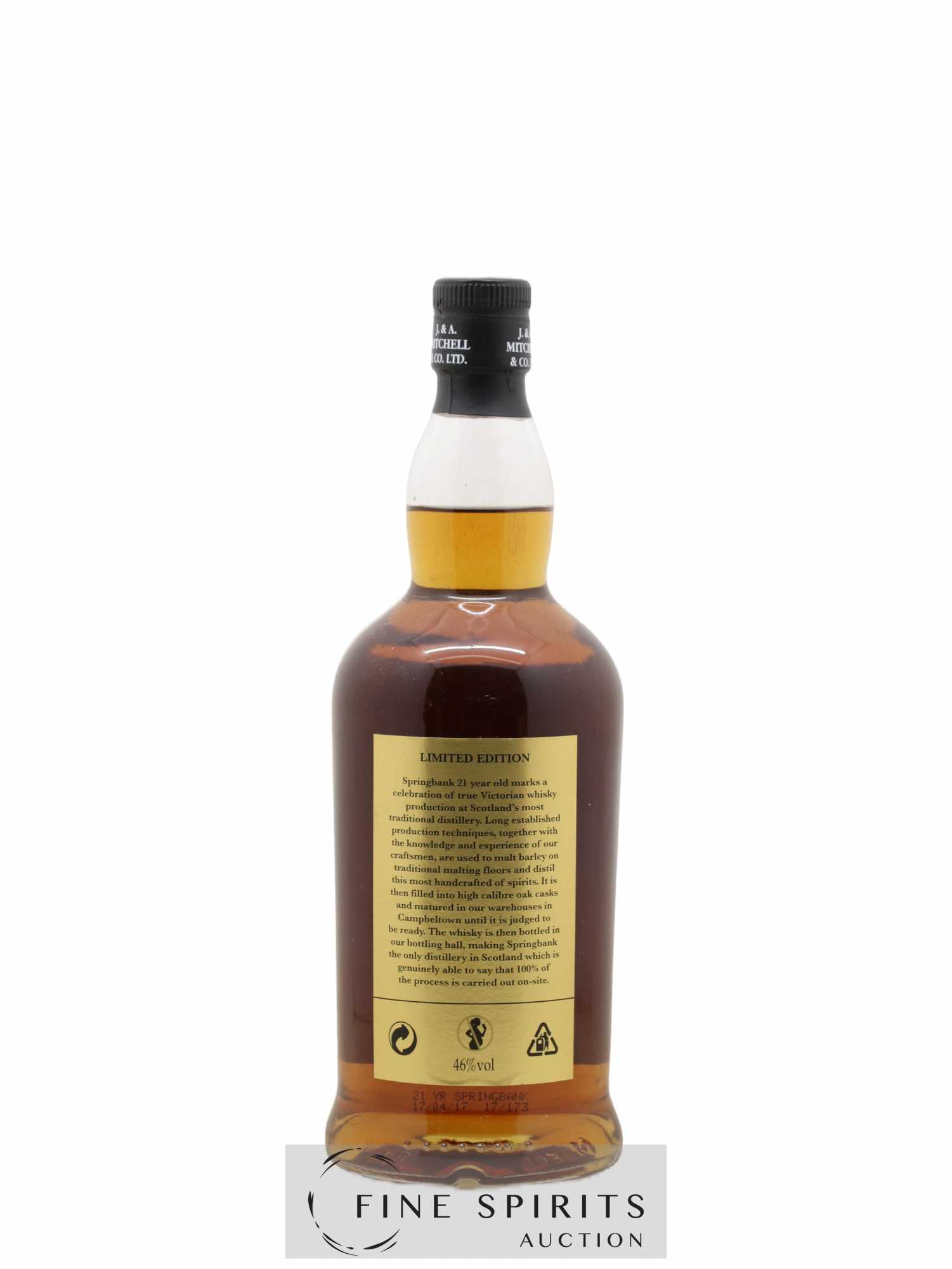 Springbank 21 years Of. Limited Edition bottled 2017 - Posten von 1 Flasche - 2
